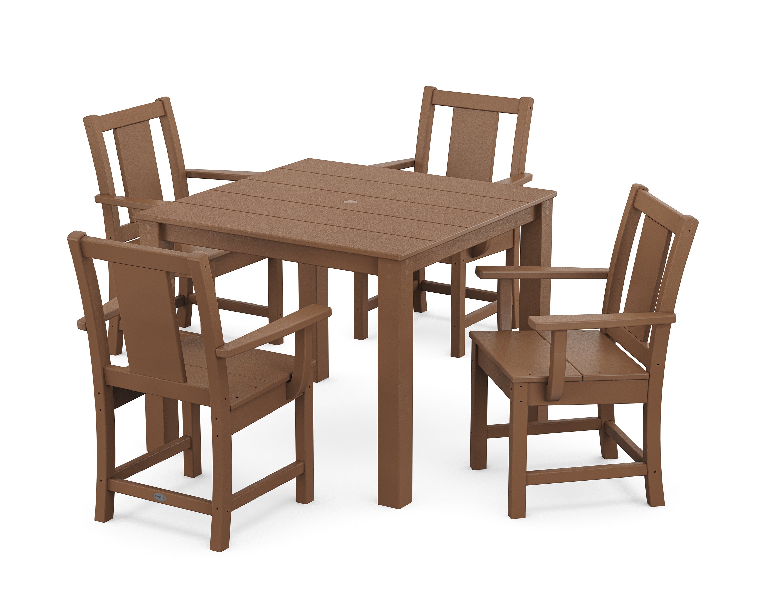 POLYWOOD® Prairie 5-Piece Parsons Dining Set in Teak