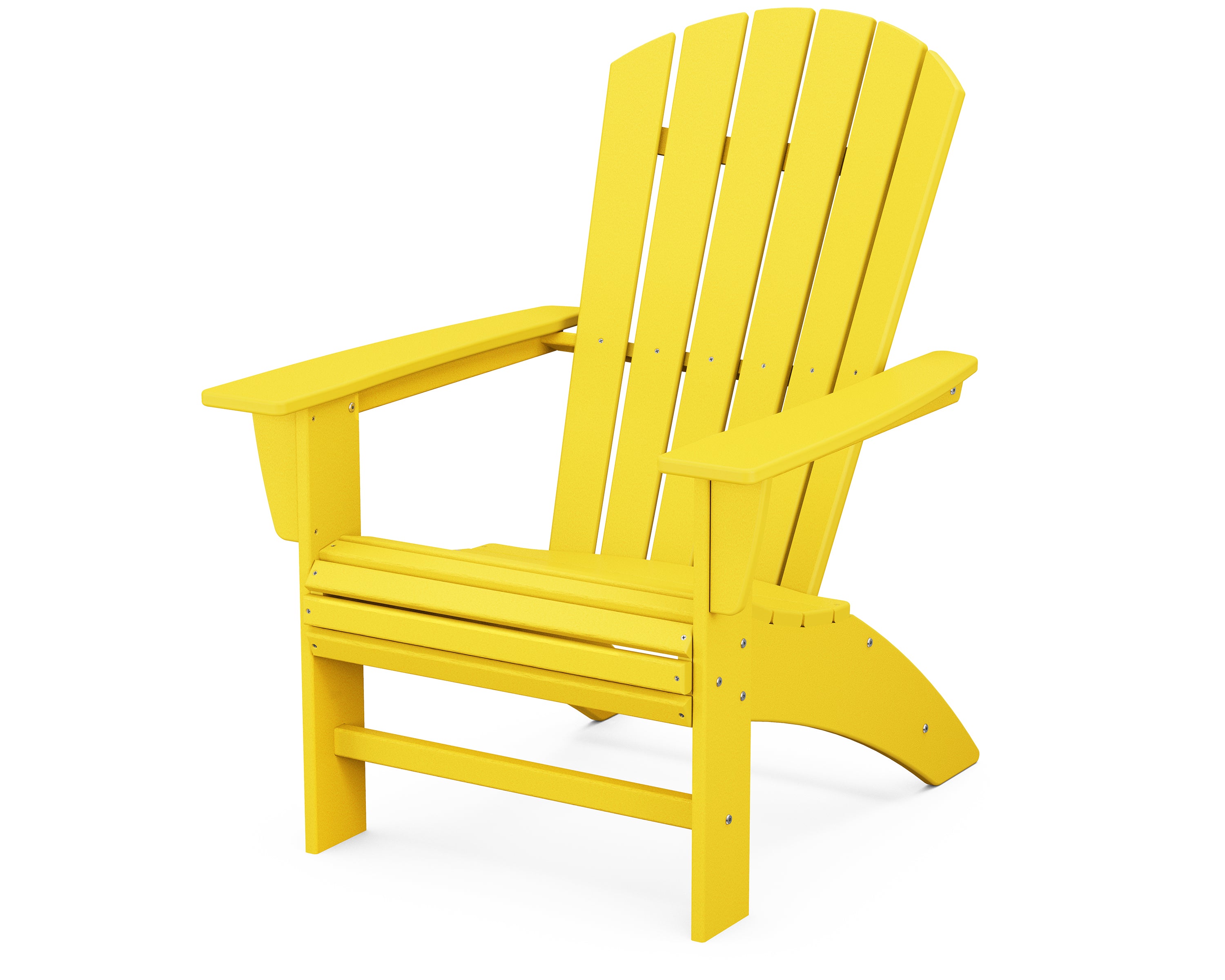 POLYWOOD Nautical Curveback Adirondack Chair in Lemon