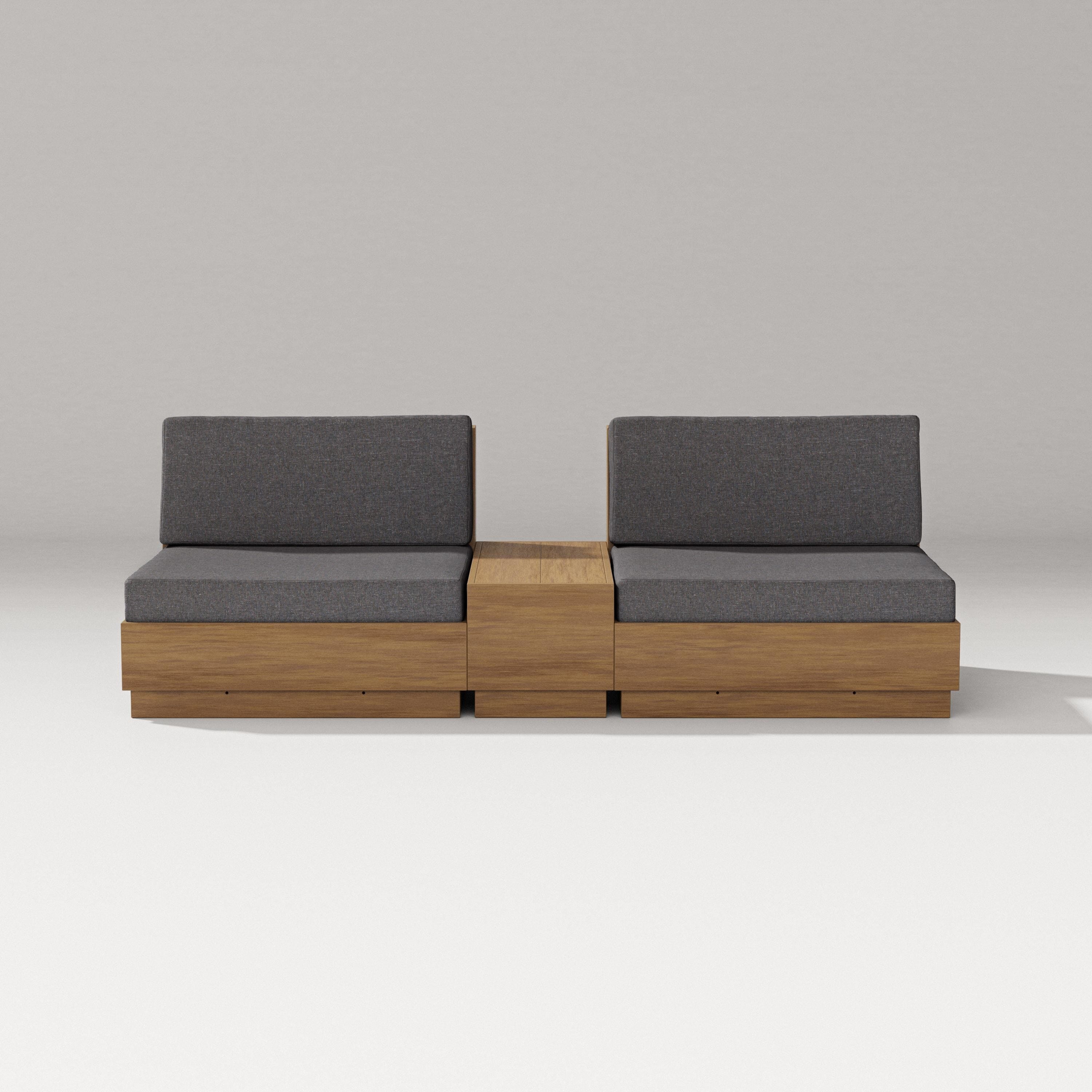 PW Designer Series Elevate Lounge Chair Set in Natural / Ash Charcoal