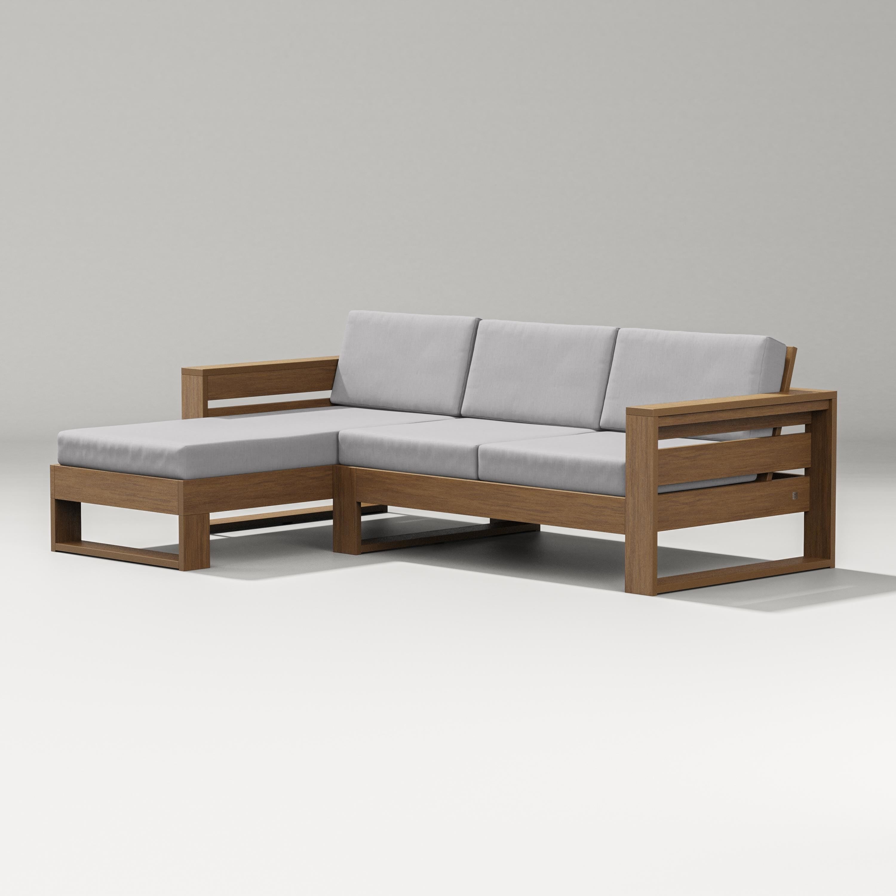 PW Designer Series Latitude Left Chaise Sectional in Natural / Granite