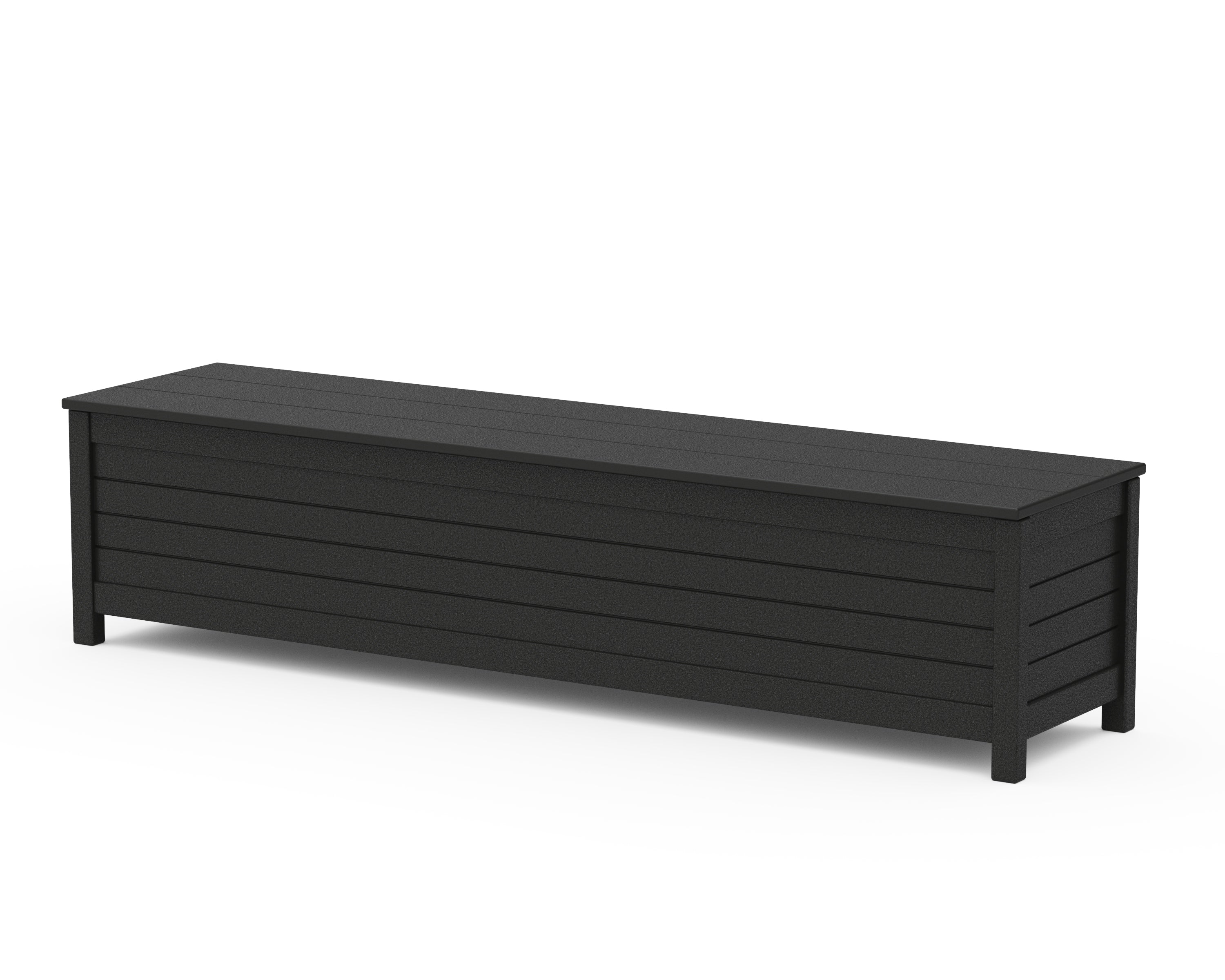 POLYWOOD Nautical 72” Storage Bench in Black