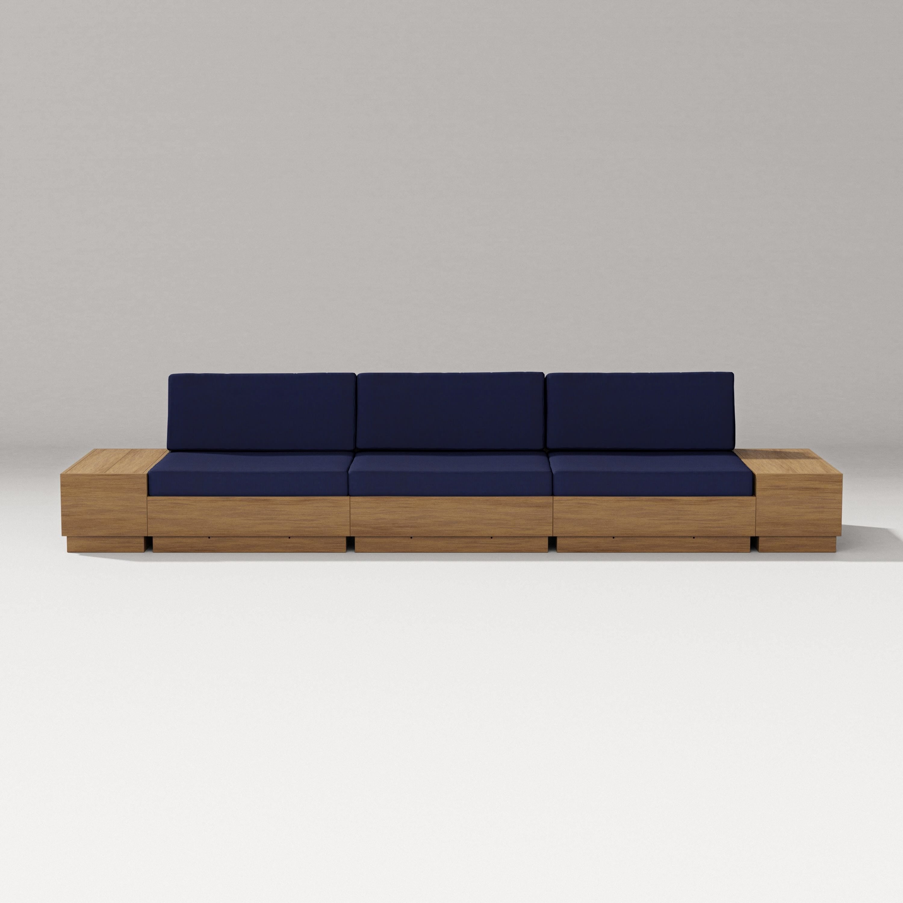 PW Designer Series Elevate Straight Sectional in Natural / Navy