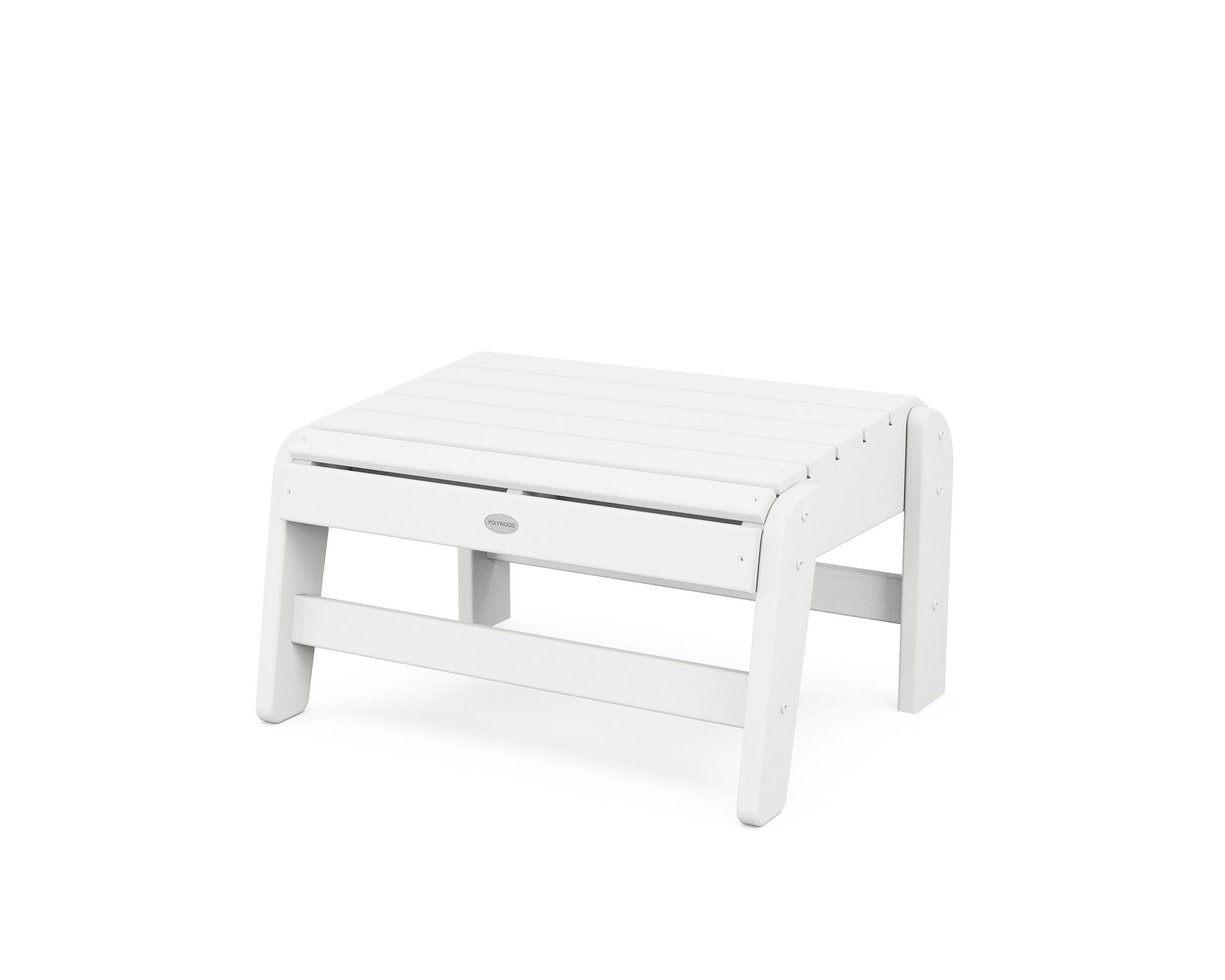 POLYWOOD Grand Adirondack Ottoman in White