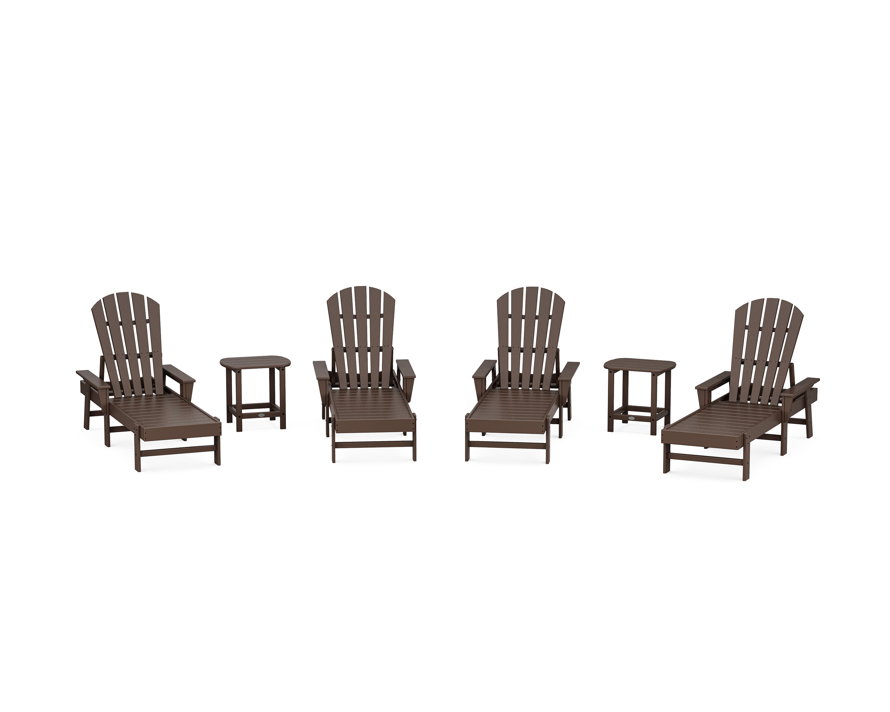 POLYWOOD South Beach Chaise 6-Piece Set in Mahogany