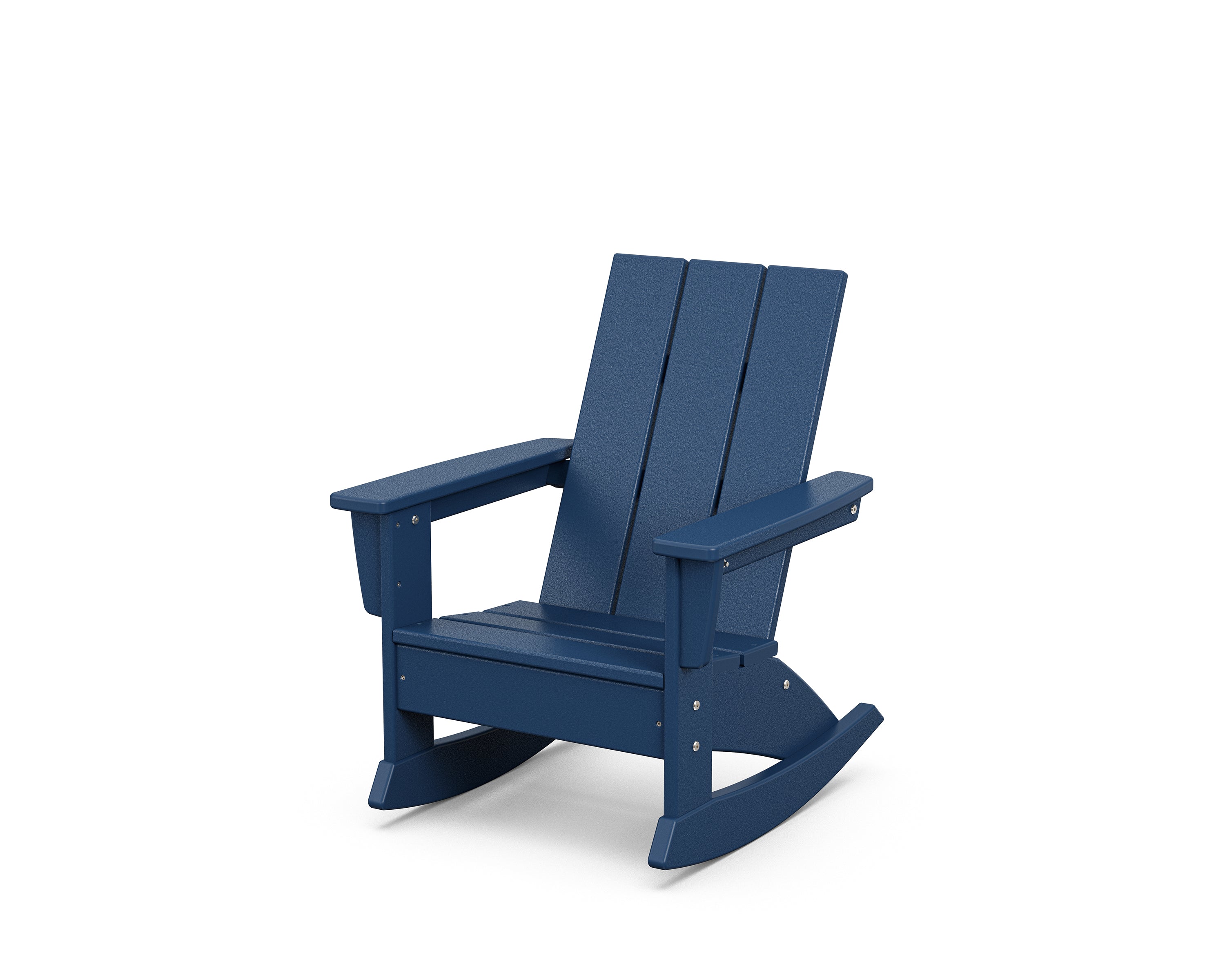 POLYWOOD Kids Modern Adirondack Rocking Chair in Navy