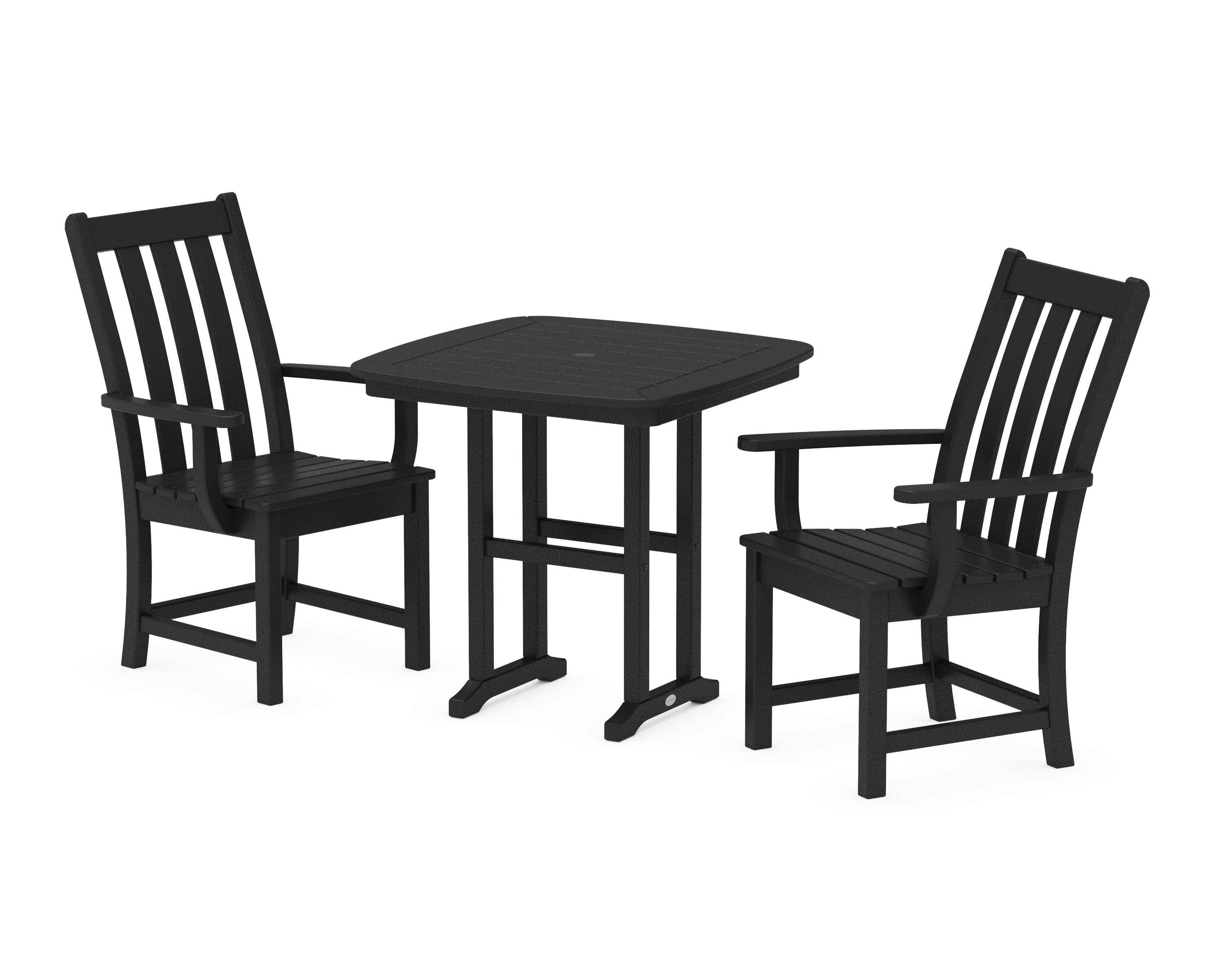 POLYWOOD Vineyard 3-Piece Dining Set in Black
