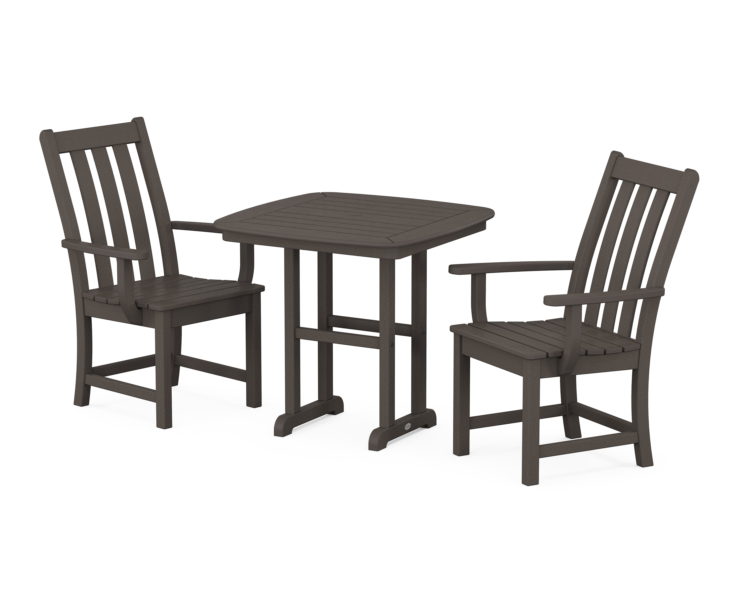 POLYWOOD® Vineyard 3-Piece Dining Set in Vintage Coffee