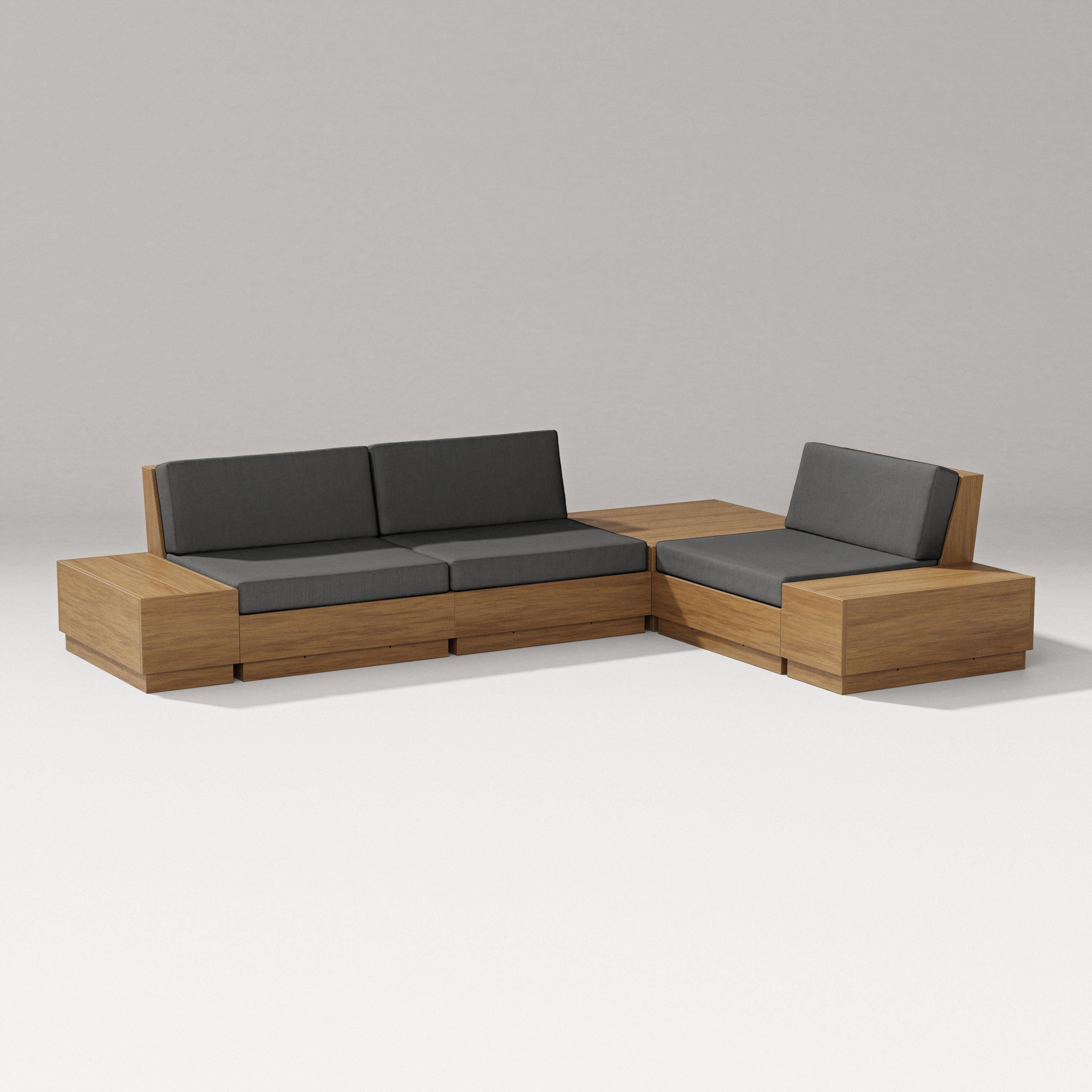 PW Designer Series Elevate 6-Piece Corner Sectional in Natural / Spectrum Carbon
