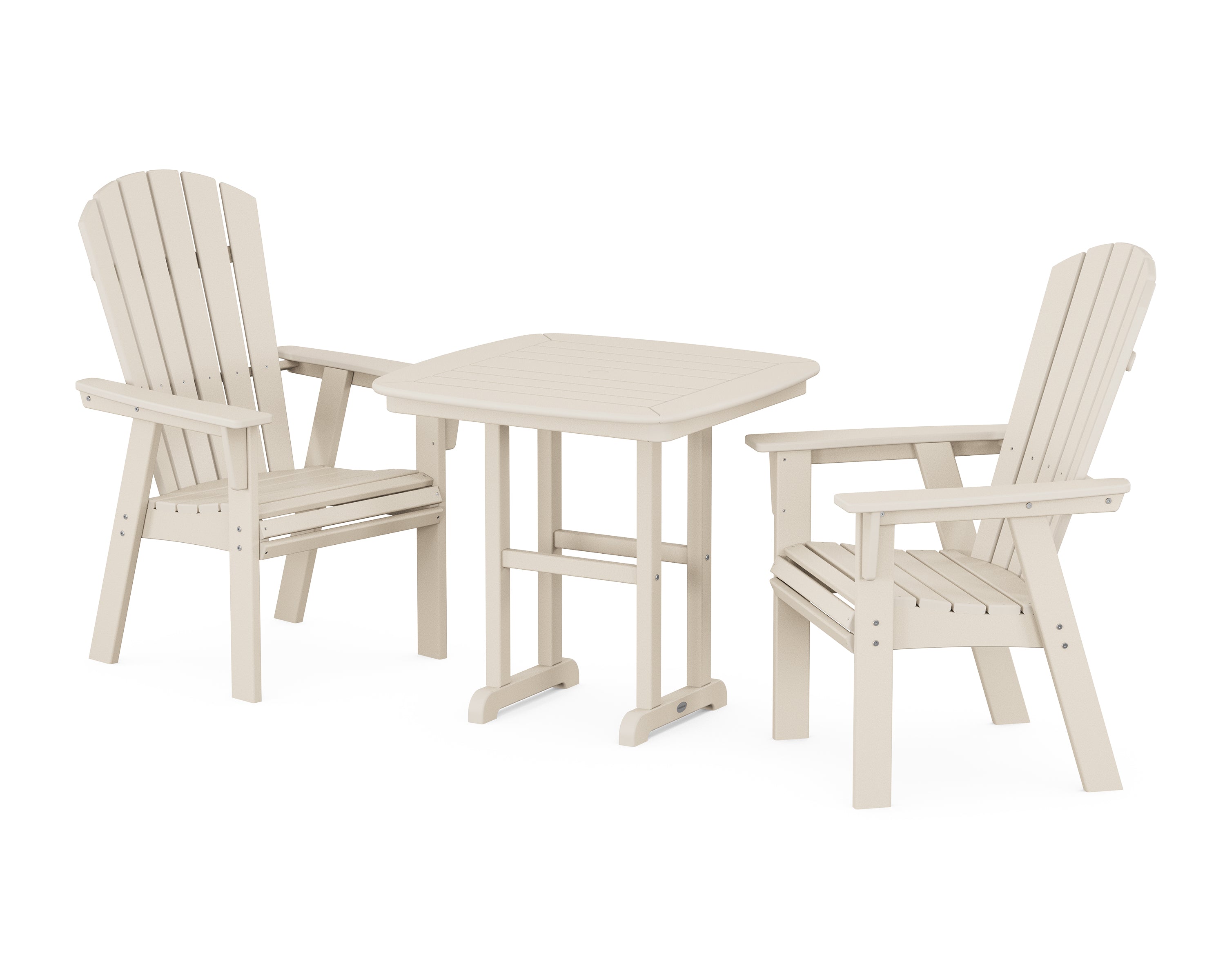 POLYWOOD® Nautical Adirondack 3-Piece Dining Set in Sand