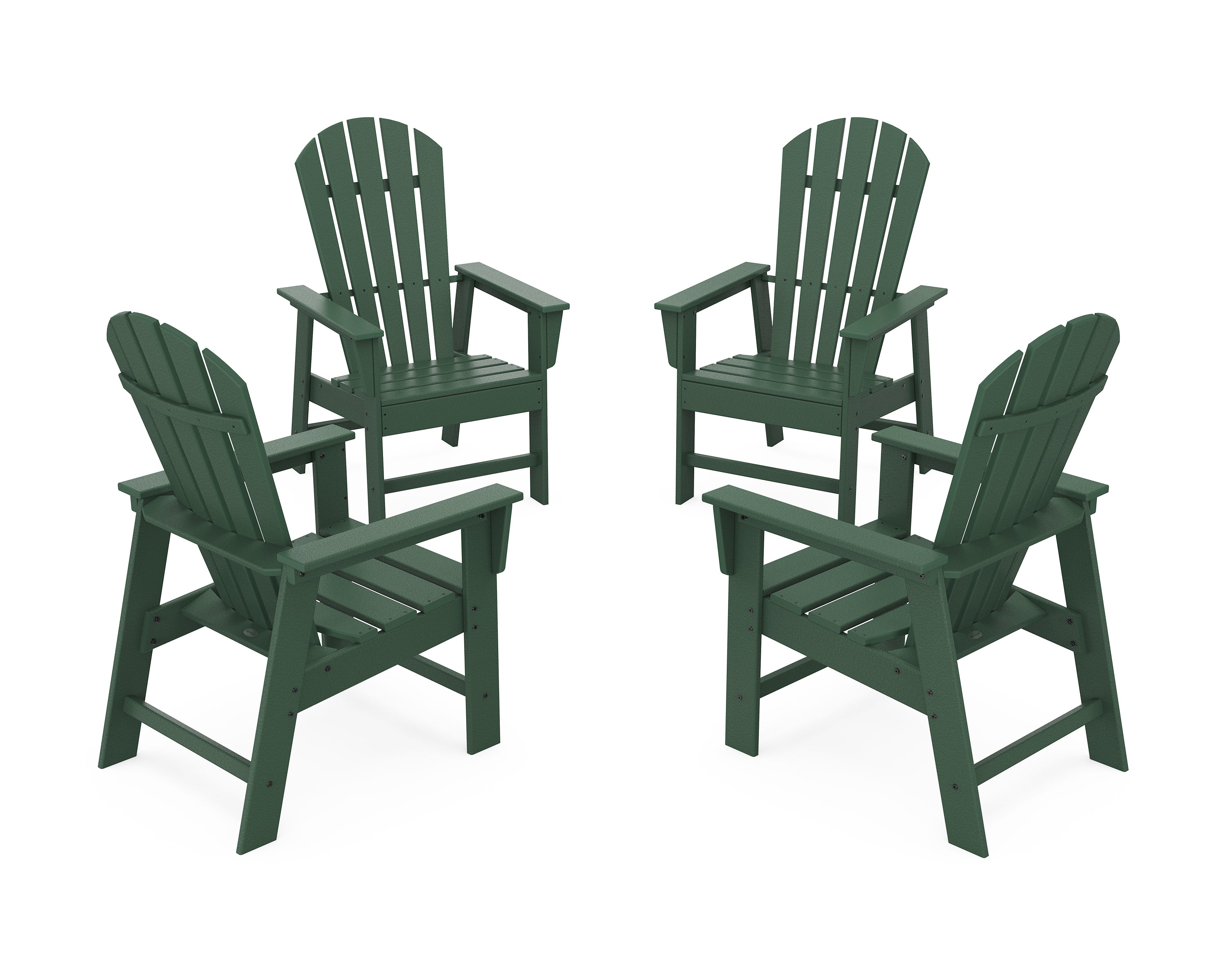 POLYWOOD® 4-Piece South Beach Casual Chair Conversation Set in Green