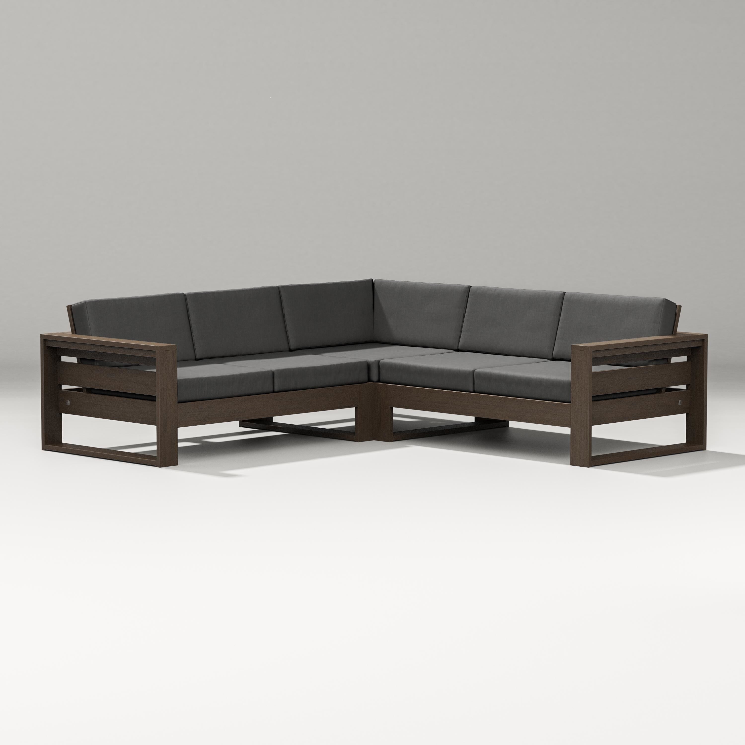 PW Designer Series Latitude Corner Sectional in Kona / Spectrum Carbon