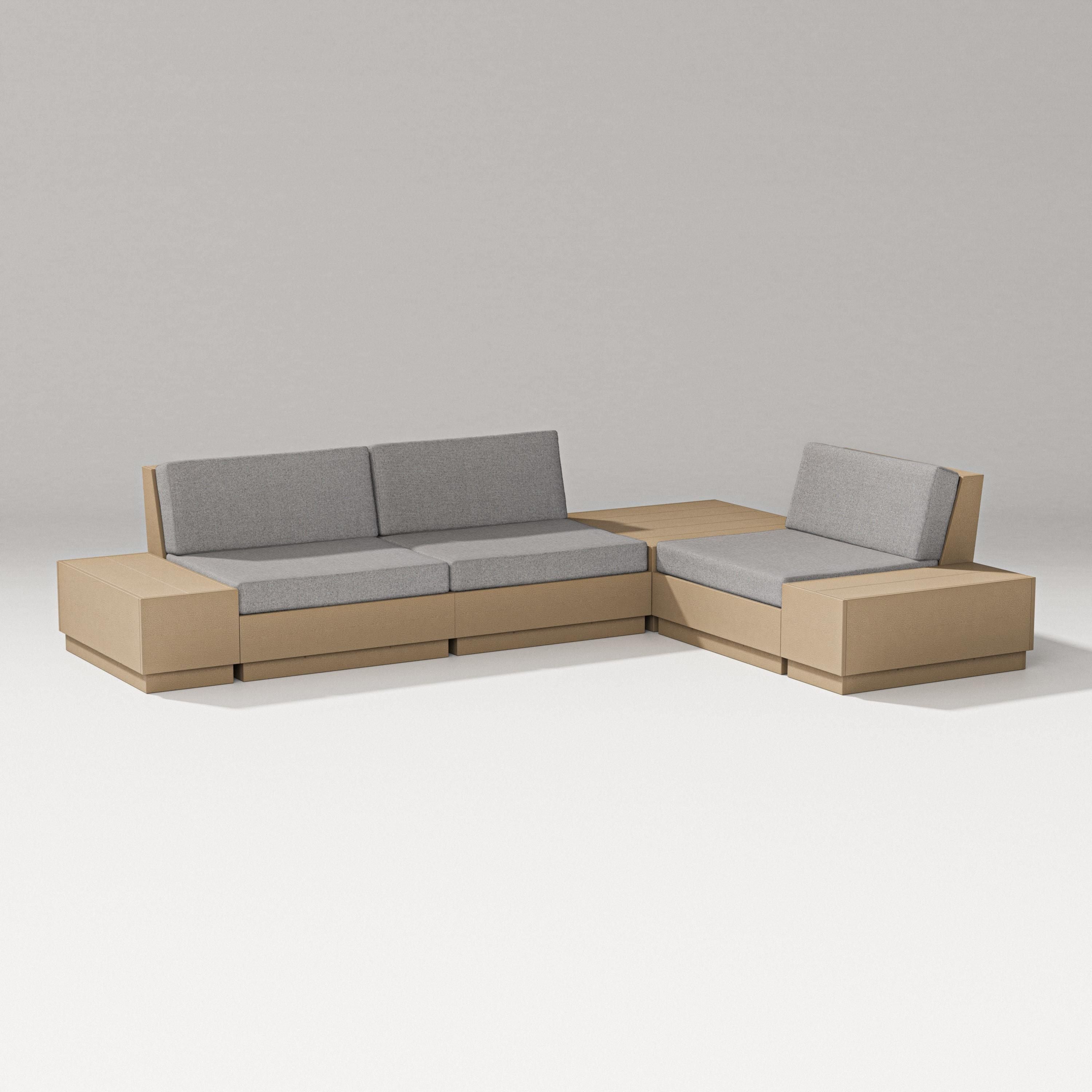 PW Designer Series Elevate 6-Piece Corner Sectional in Vintage Sahara / Grey Mist