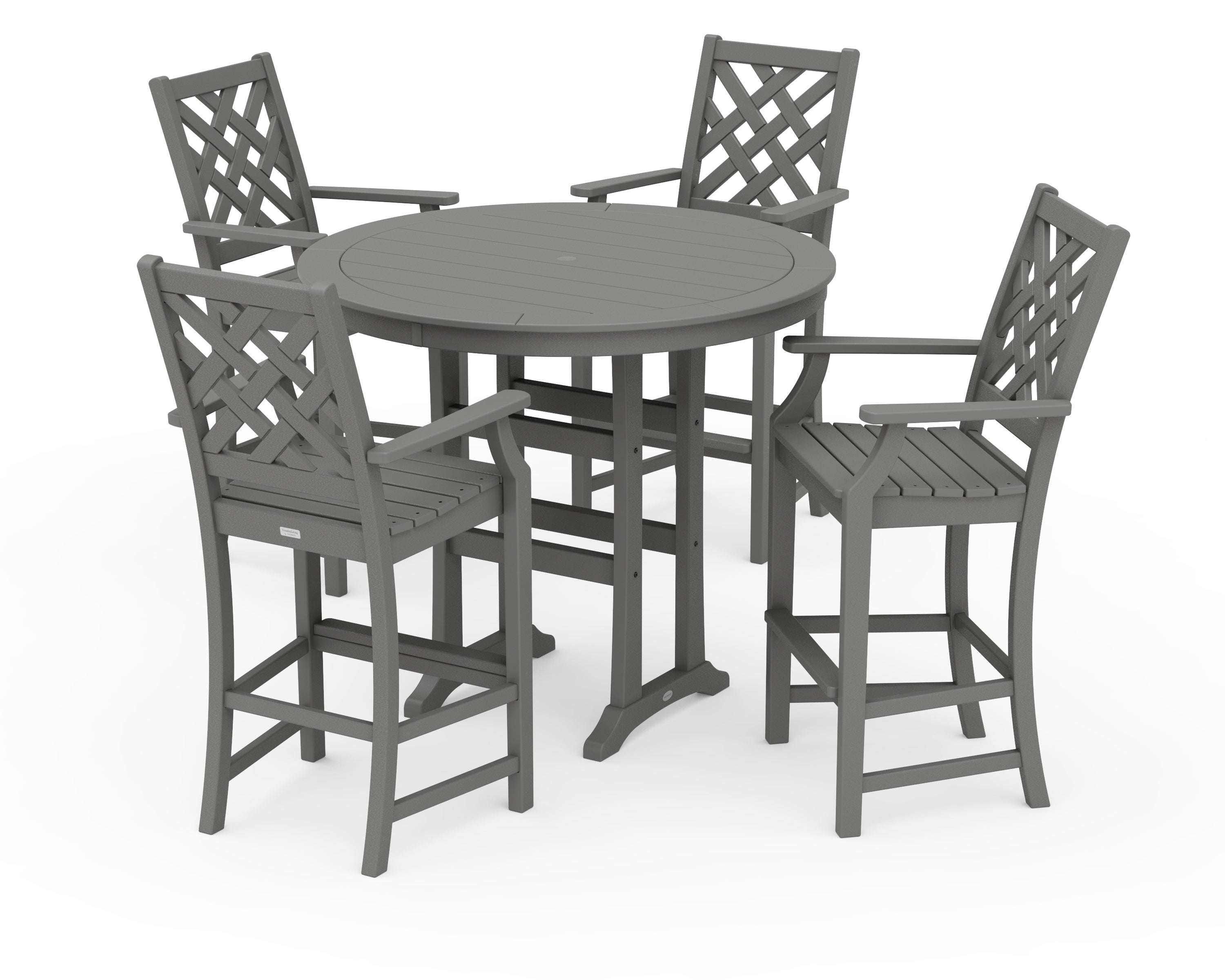 Country Living Wovendale 5-Piece Round Bar Set in Slate Grey