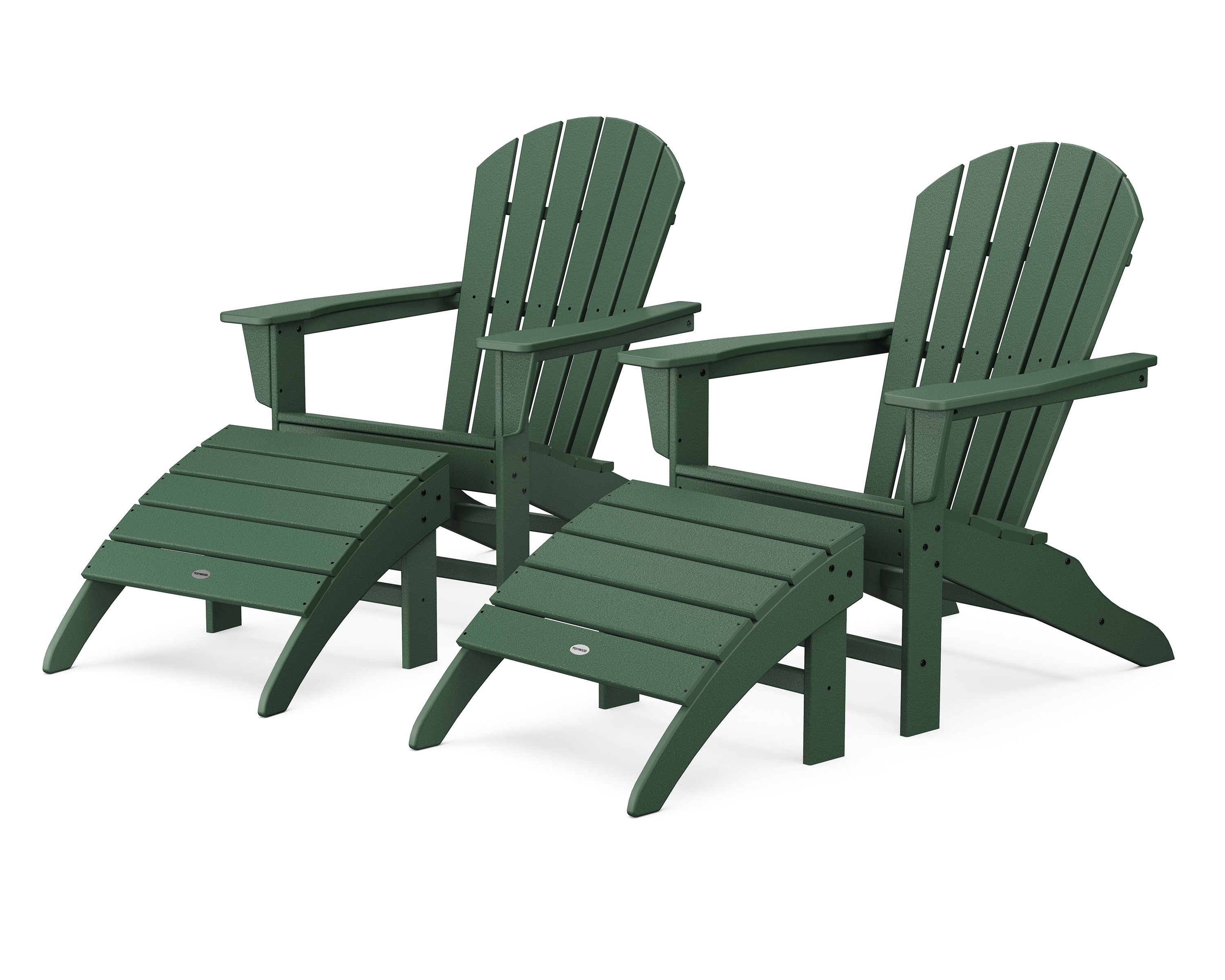 POLYWOOD® South Beach 4-Piece Adirondack Set in Green