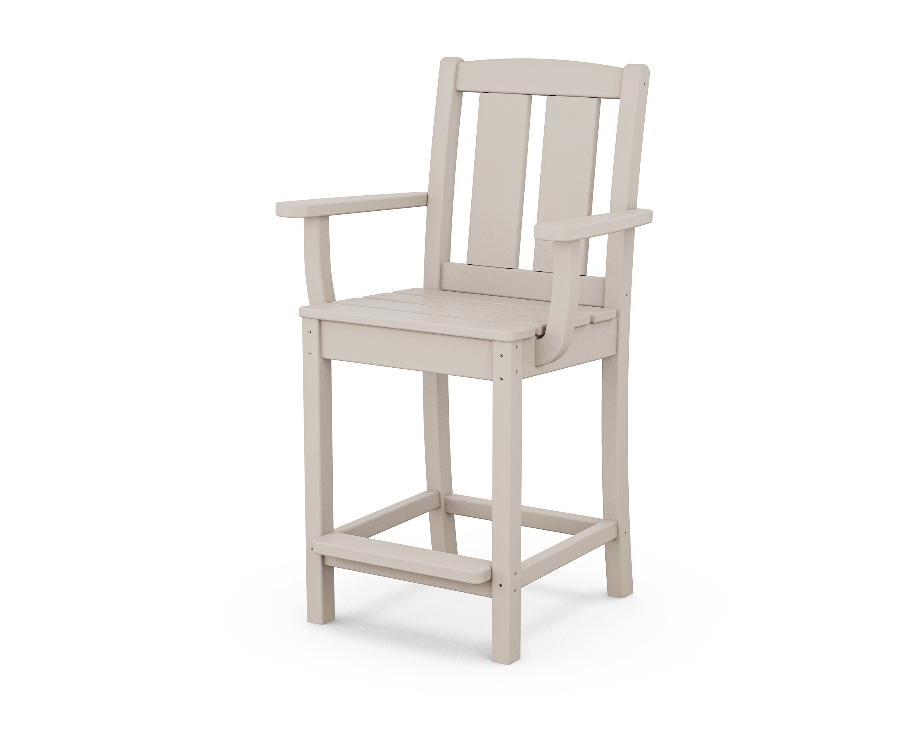 POLYWOOD Mission Counter Arm Chair in Sand