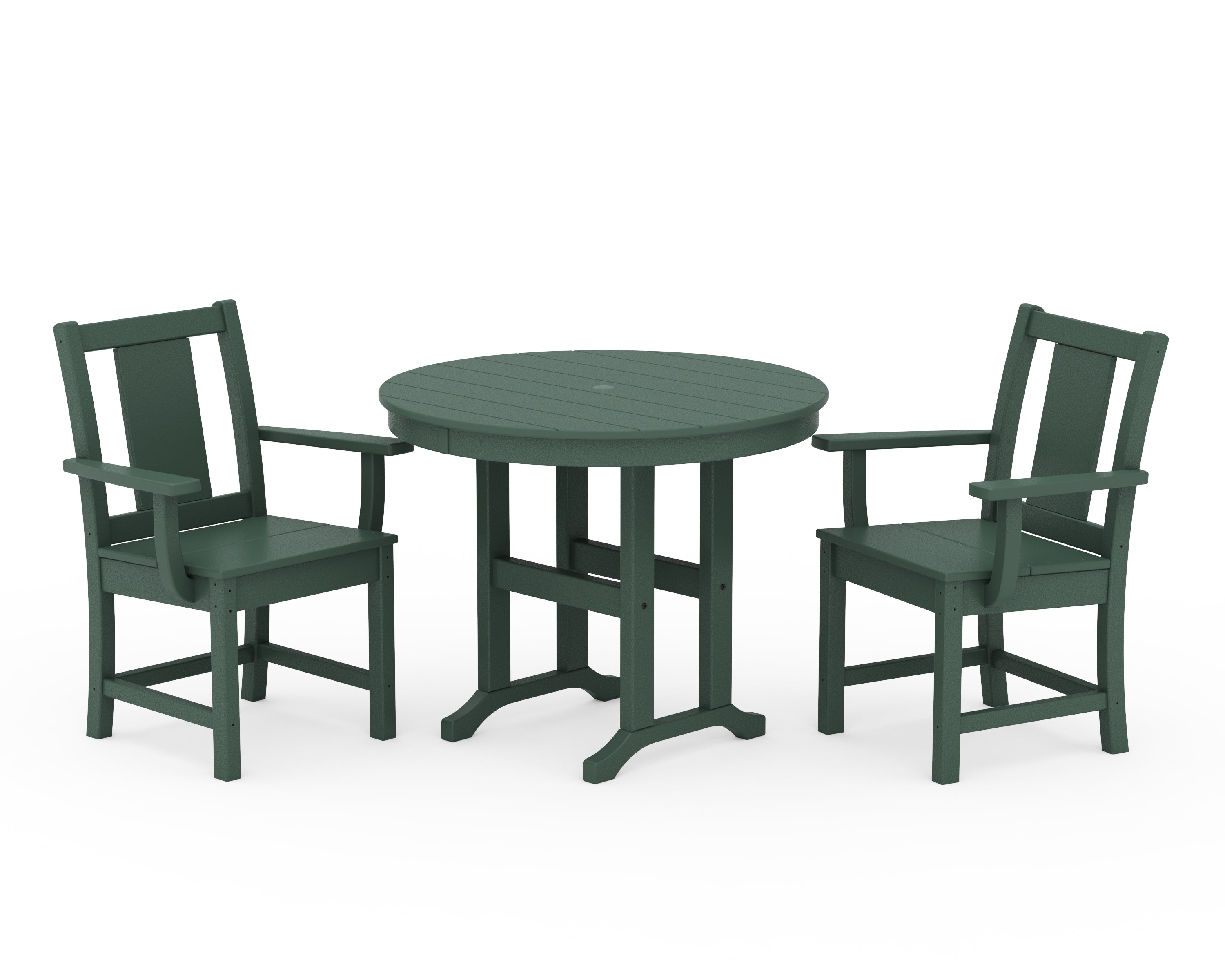 POLYWOOD Prairie 3-Piece Farmhouse Dining Set in Green