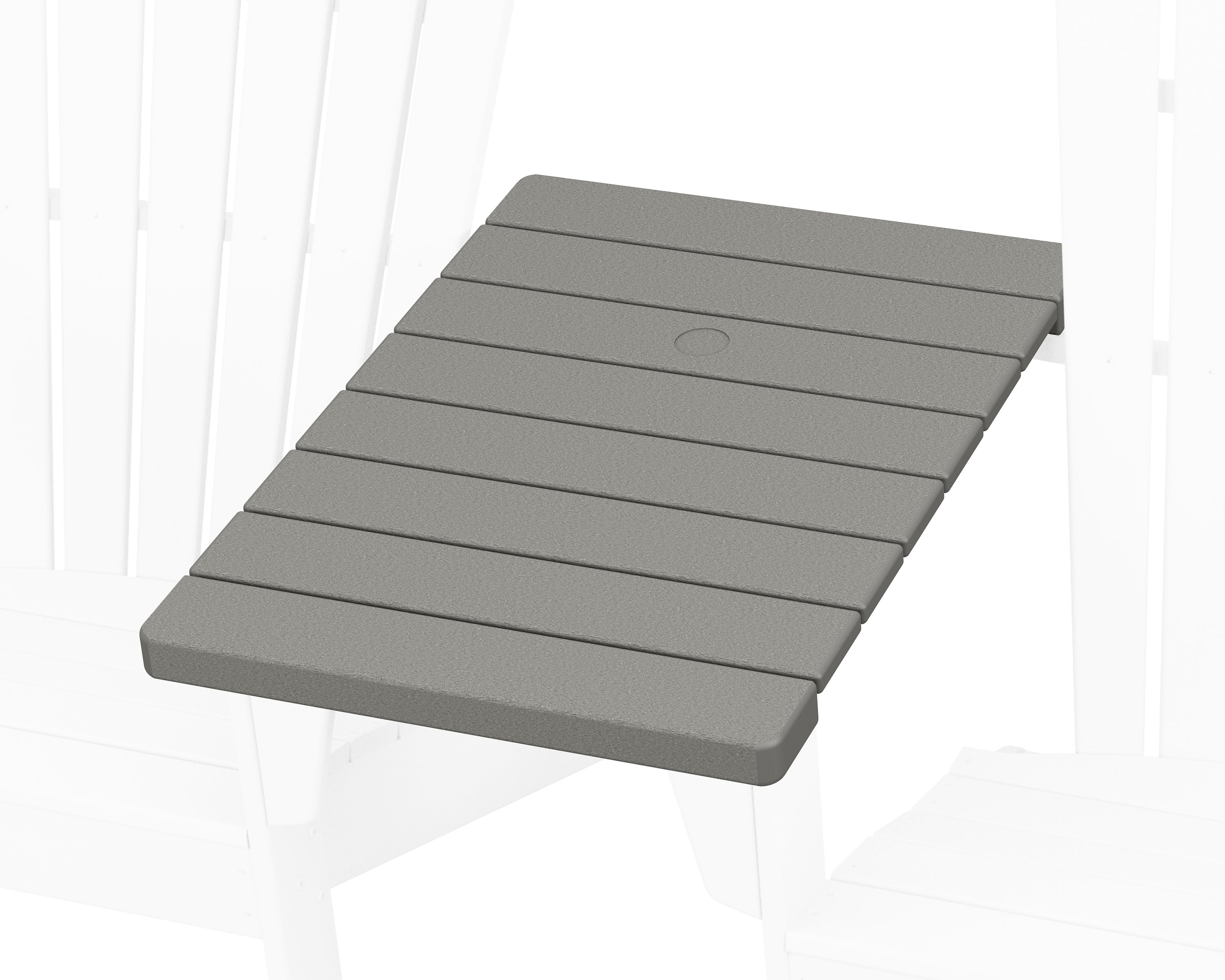 POLYWOOD Straight Adirondack Connecting Table in Slate Grey