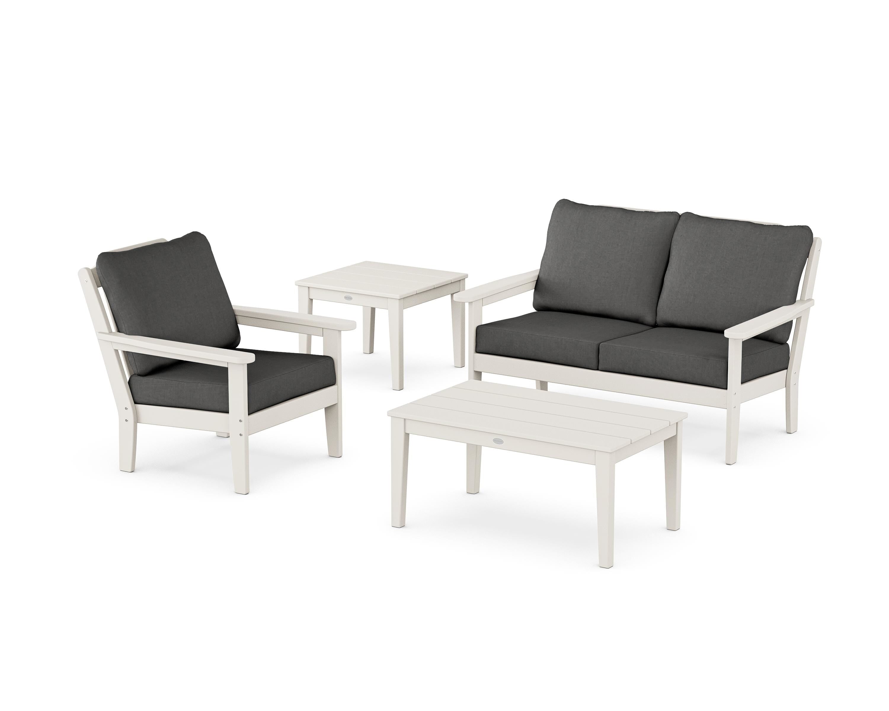 Country Living Wovendale 4-Piece Deep Seating Set in Sand / Spectrum Carbon