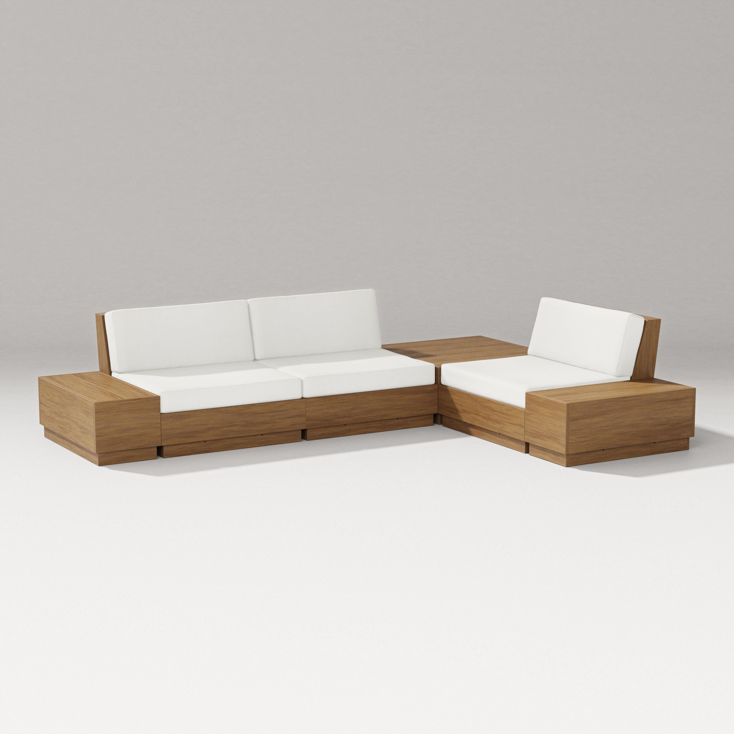 PW Designer Series Elevate 6-Piece Corner Sectional in Natural / Natural Linen