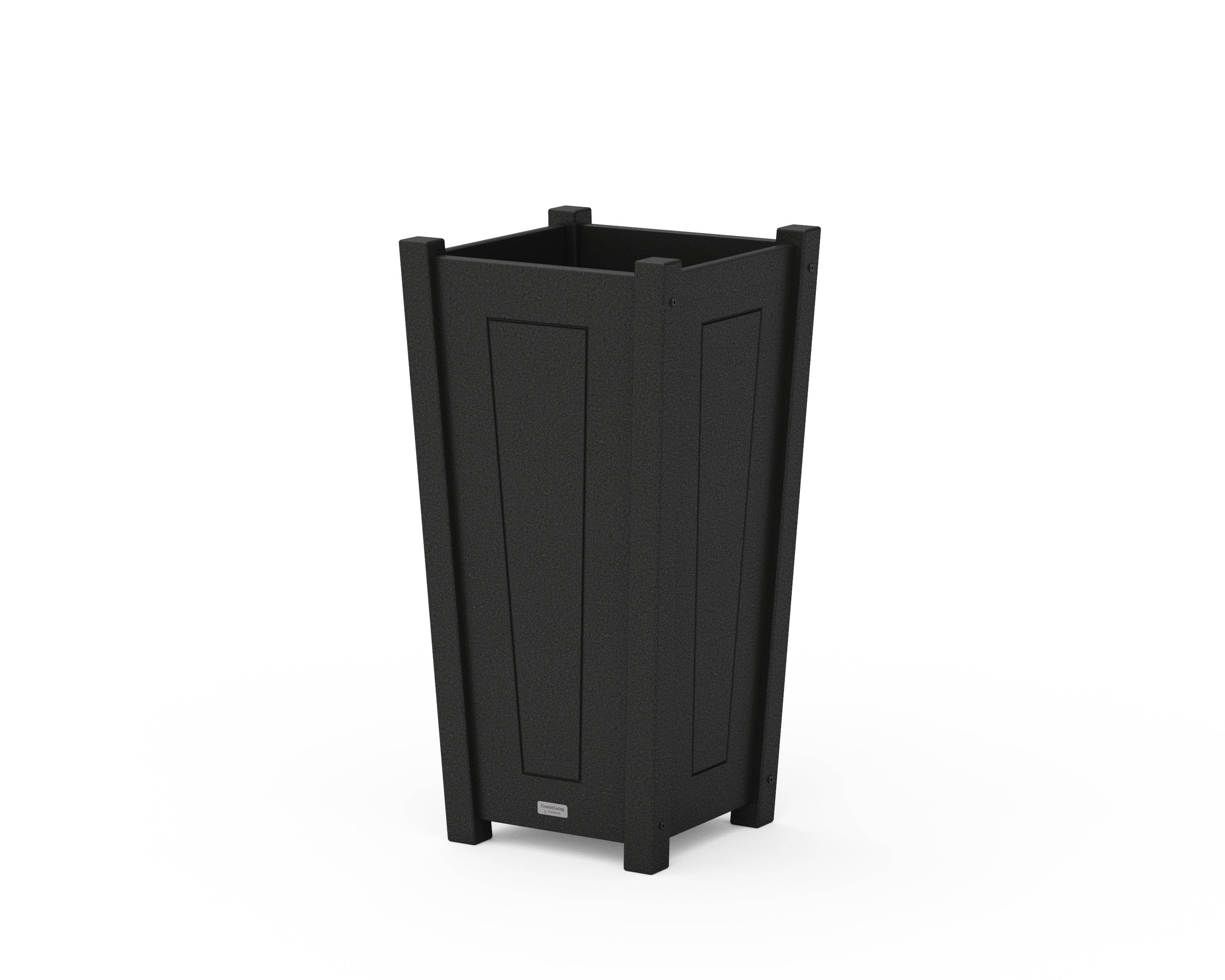 Country Living Country Living Tapered Square Planter Box in Black