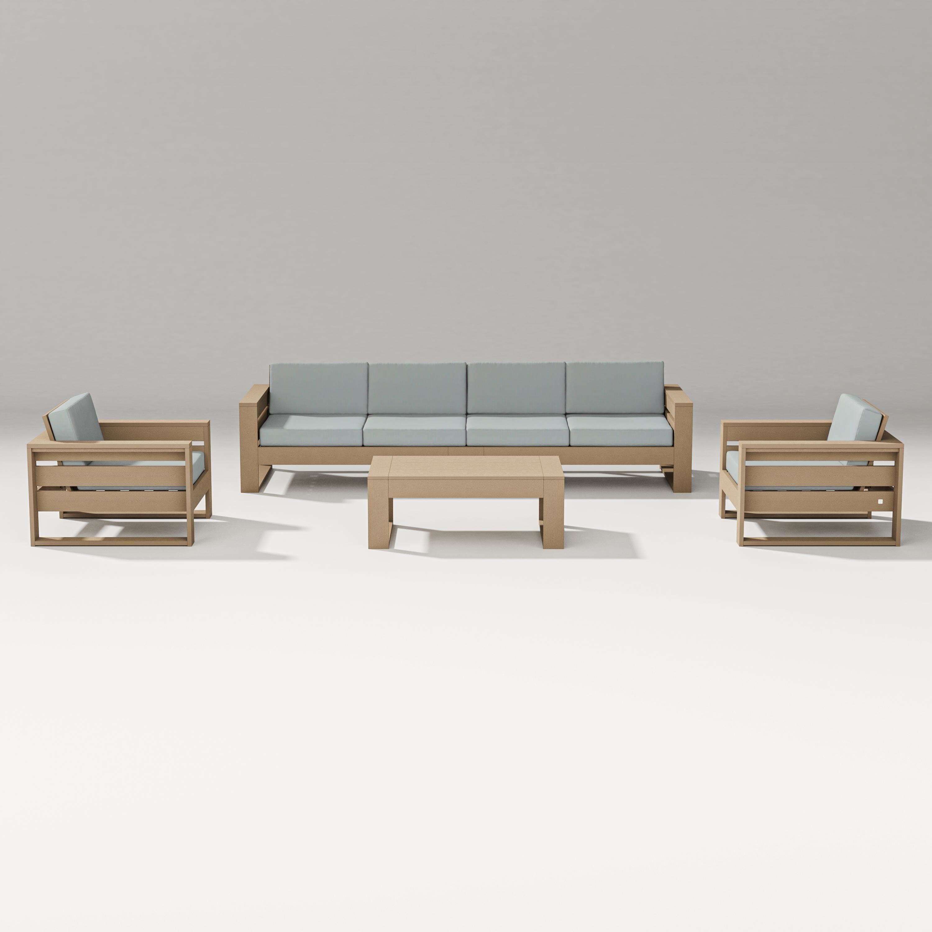 PW Designer Series Latitude 5-Piece Lounge Sofa Set in Vintage Sahara / Spa