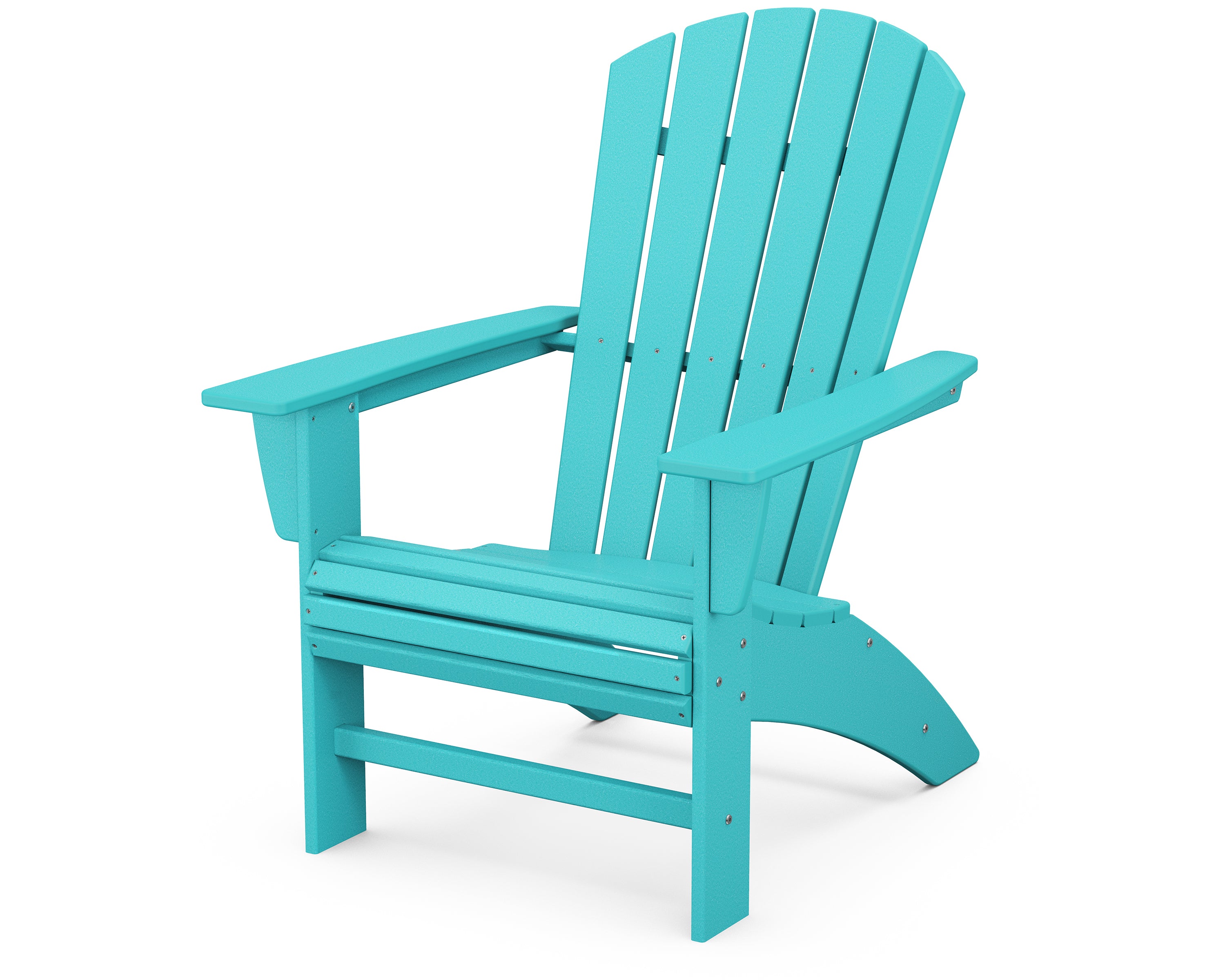 POLYWOOD Nautical Curveback Adirondack Chair in Aruba