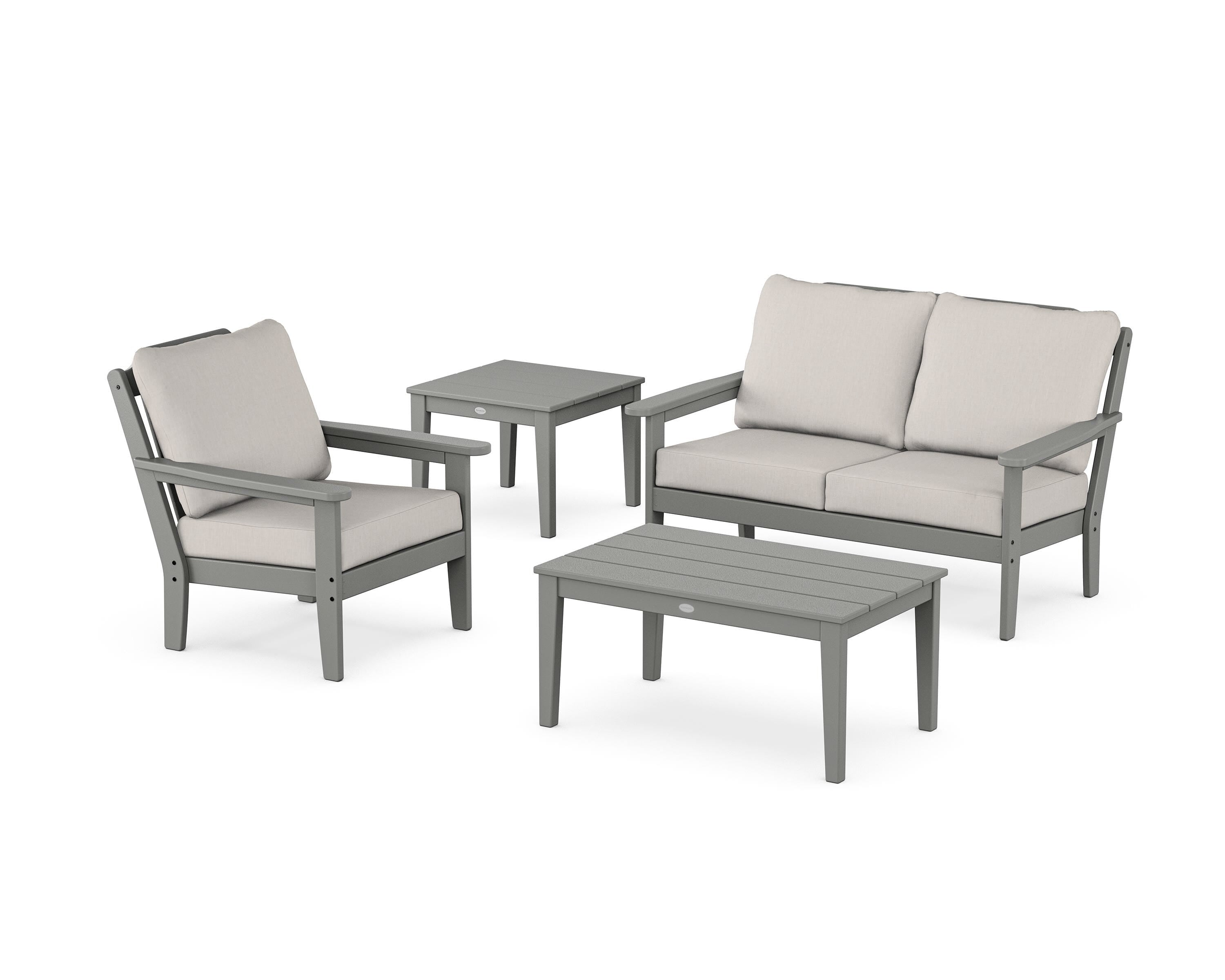 Country Living Wovendale 4-Piece Deep Seating Set in Slate Grey / Cast Ash