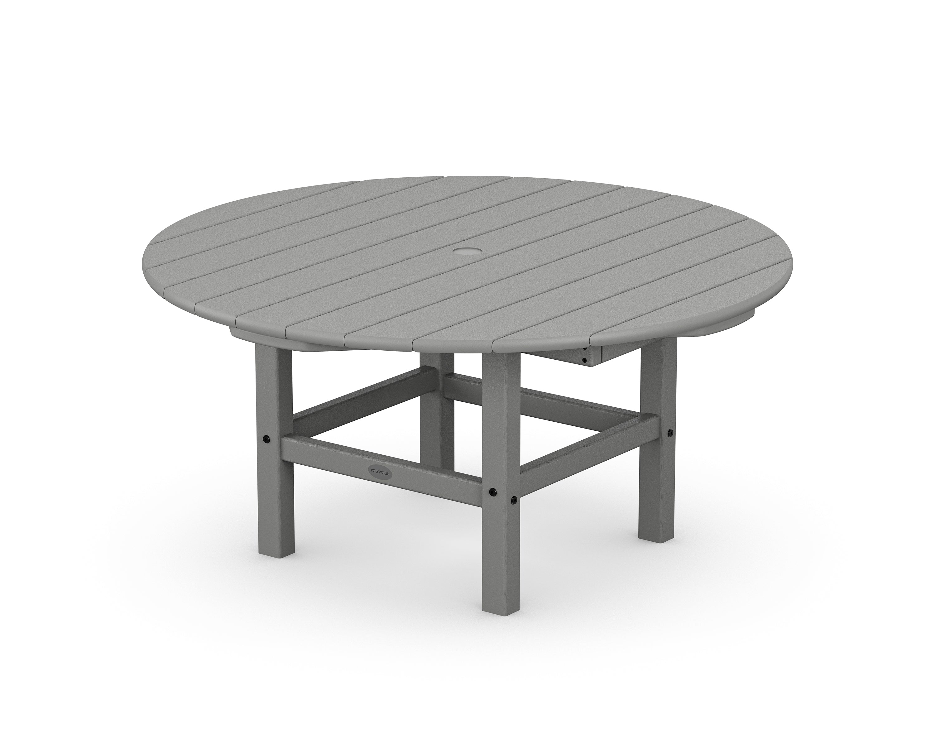 POLYWOOD Round 37" Conversation Table in Slate Grey