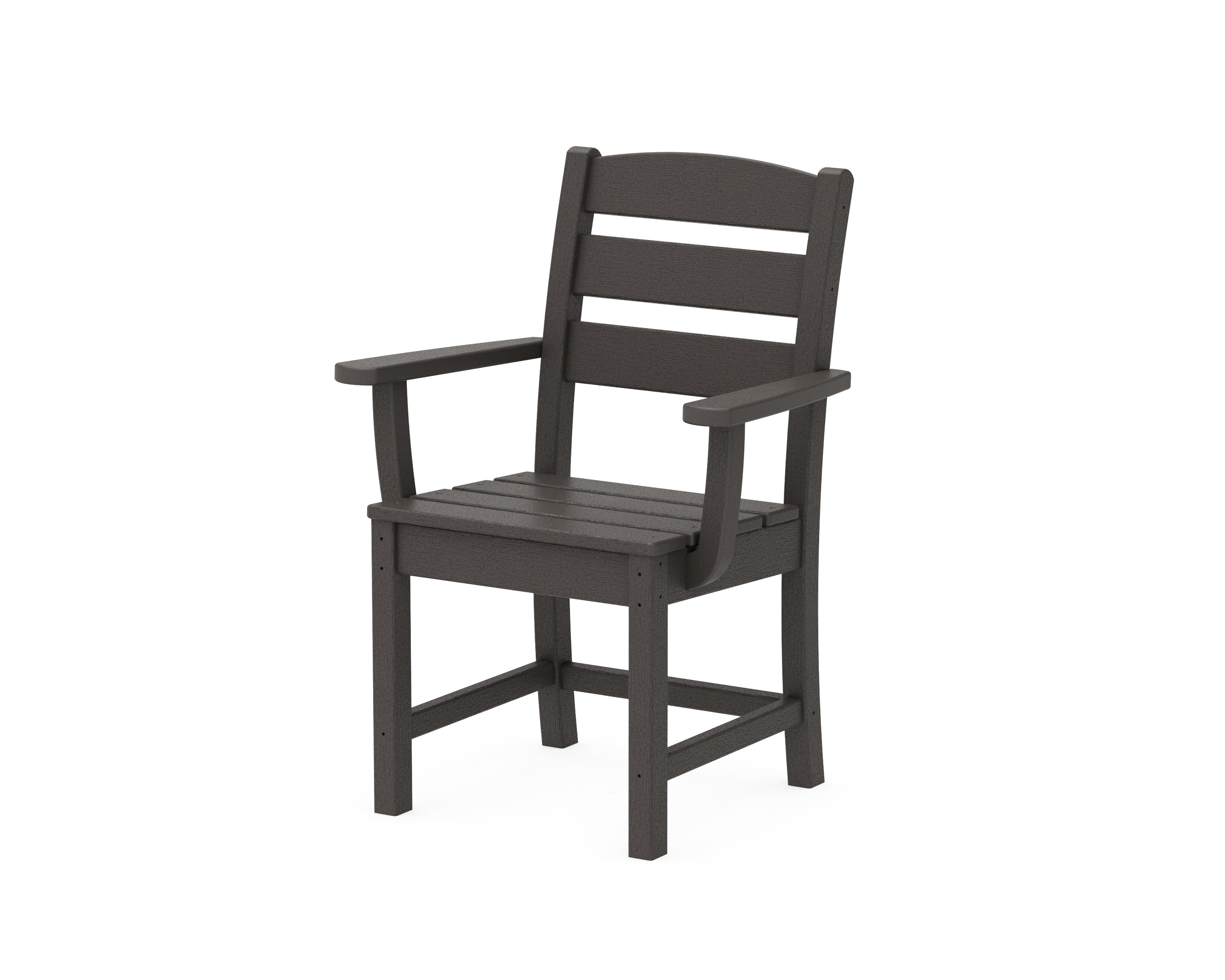 POLYWOOD Lakeside Dining Arm Chair in Vintage Coffee