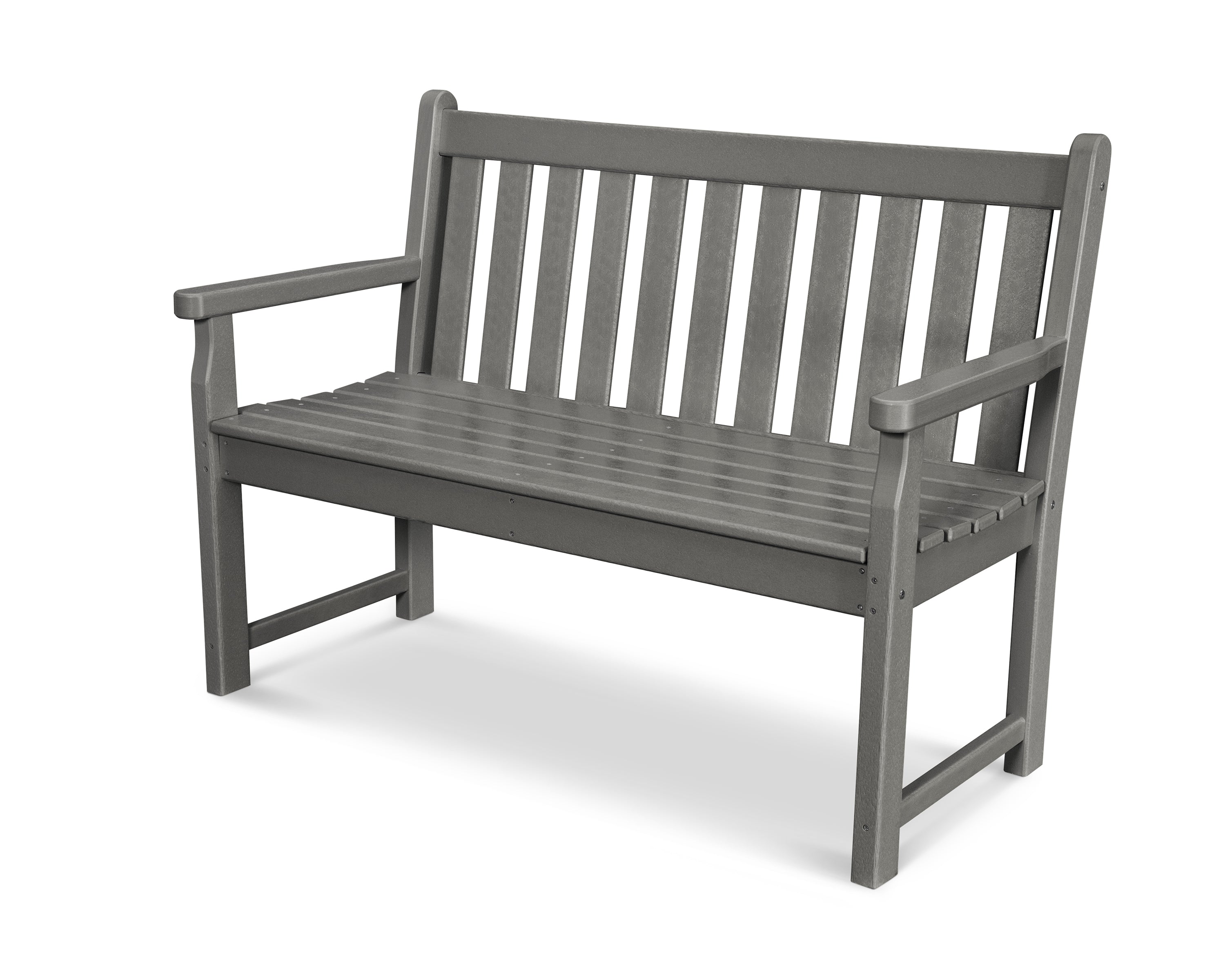 POLYWOOD® Traditional Garden 48" Bench in Slate Grey
