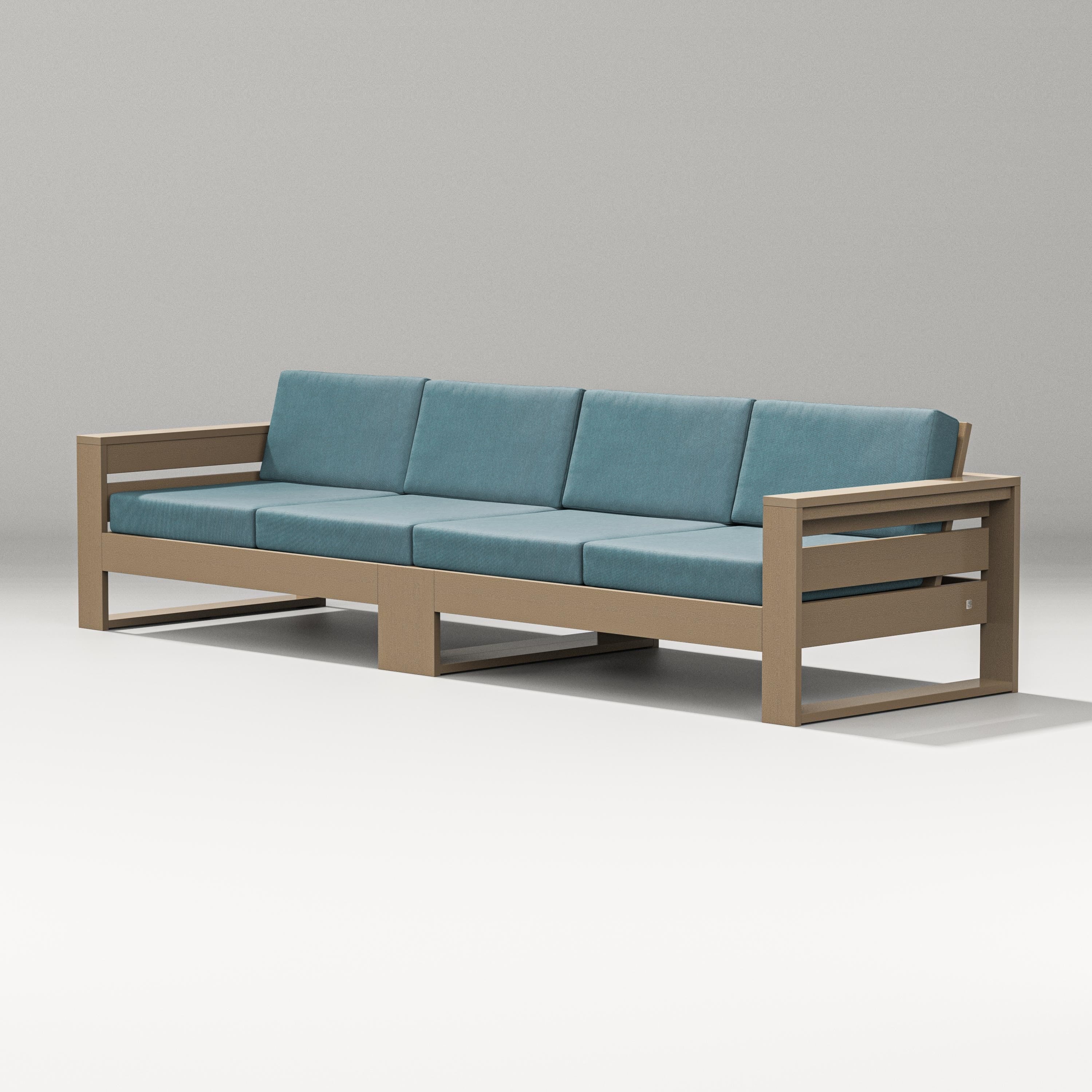 PW Designer Series Latitude Straight Sectional in Vintage Sahara / Ocean Teal