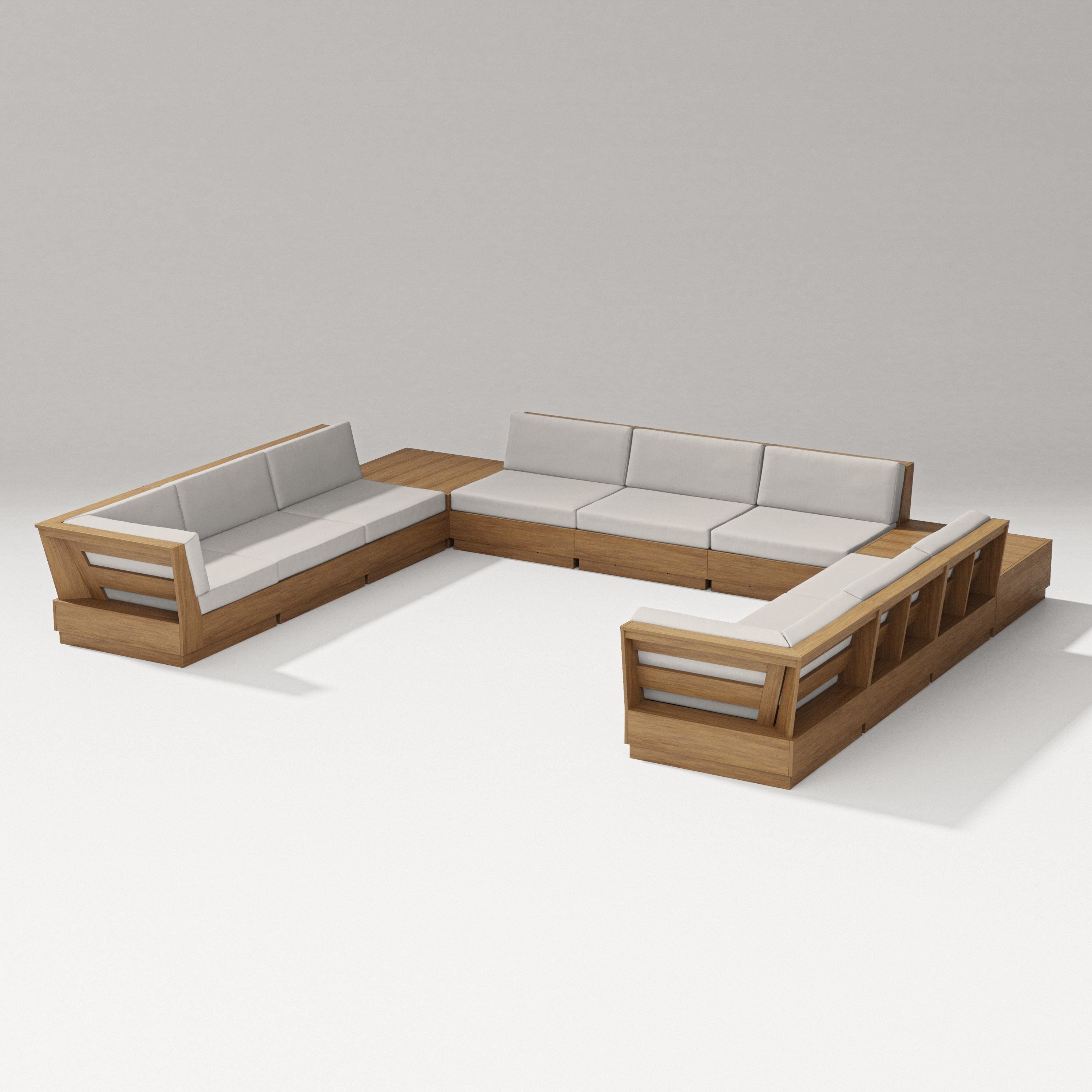 PW Designer Series Elevate 11-Piece U-Shaped Sofa Sectional in Natural / Cast Ash