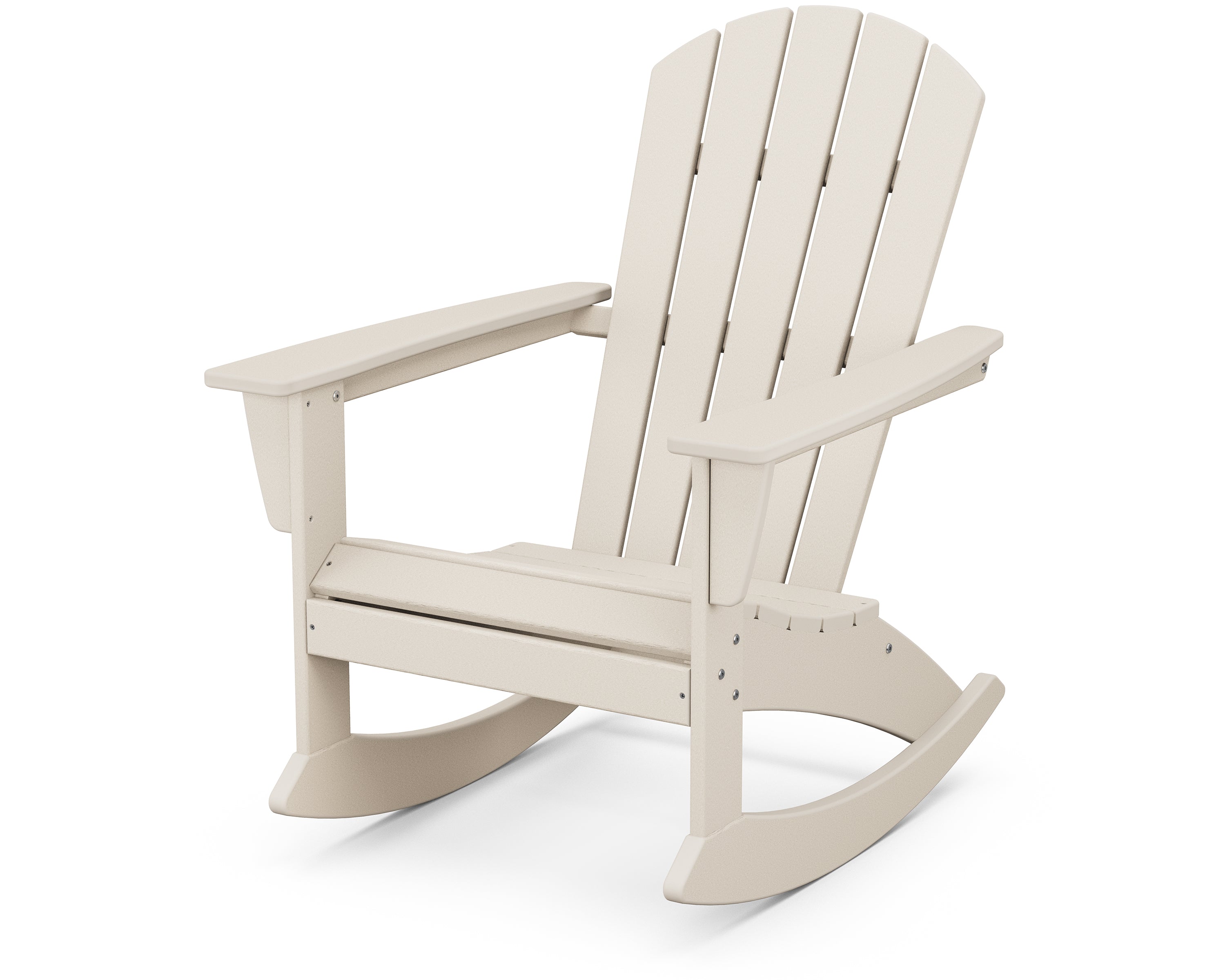 POLYWOOD® Nautical Adirondack Rocking Chair in Sand