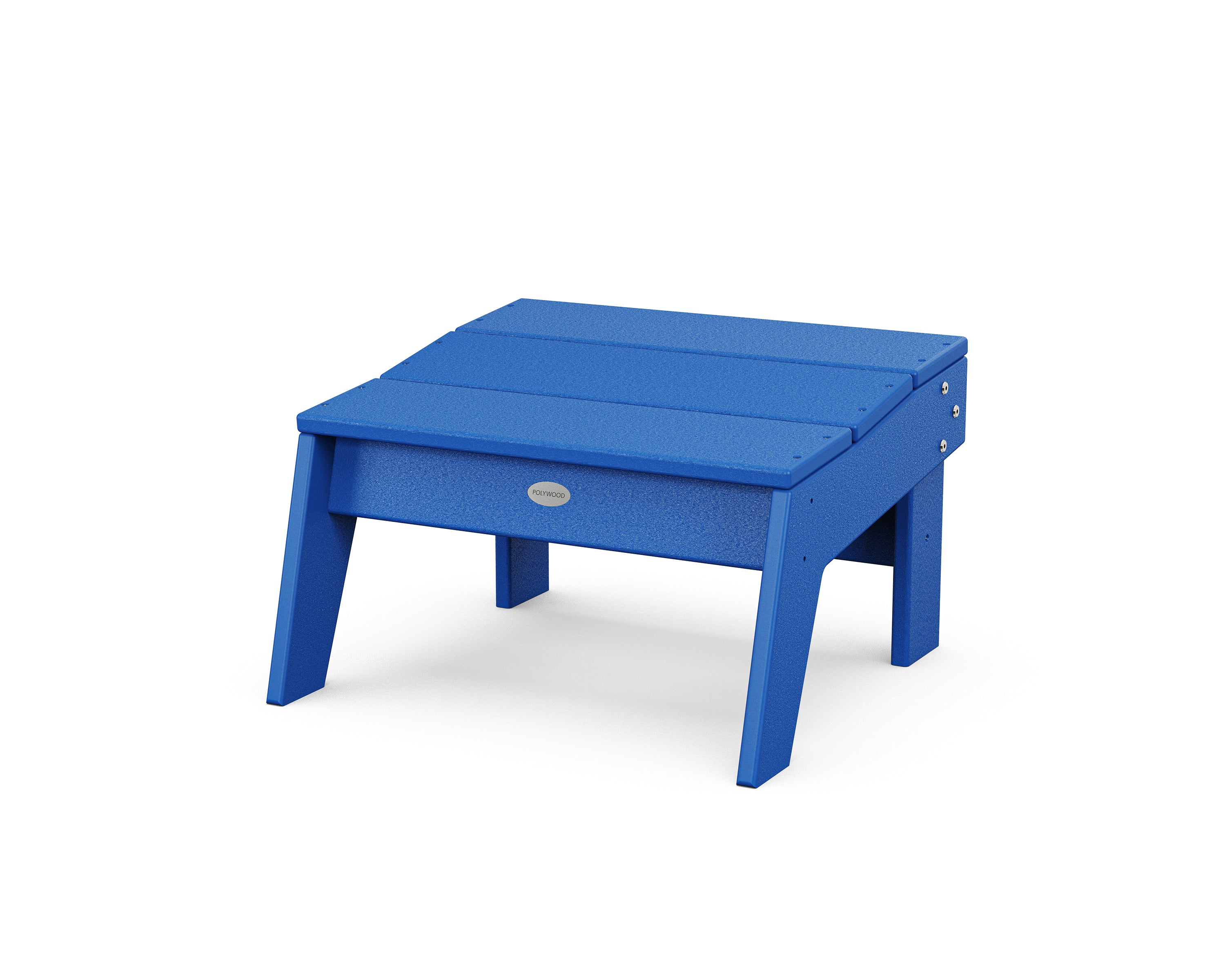POLYWOOD Modern Studio Ottoman in Pacific Blue