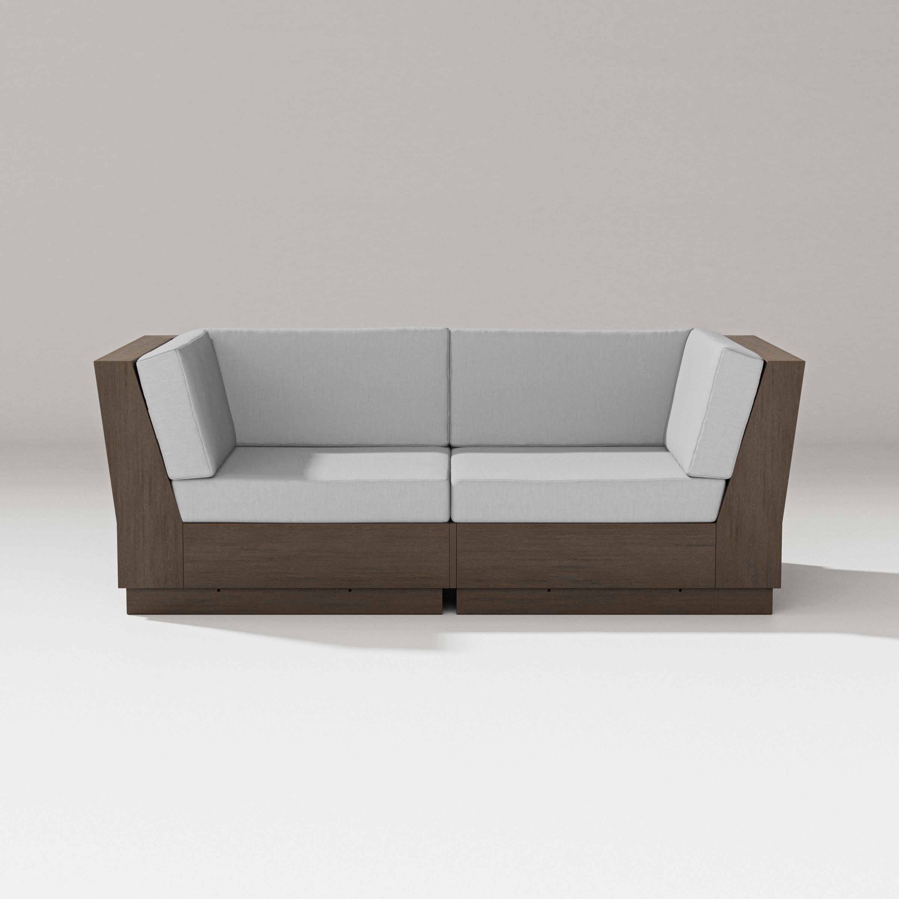 PW Designer Series Elevate Loveseat Sectional in Kona / Granite