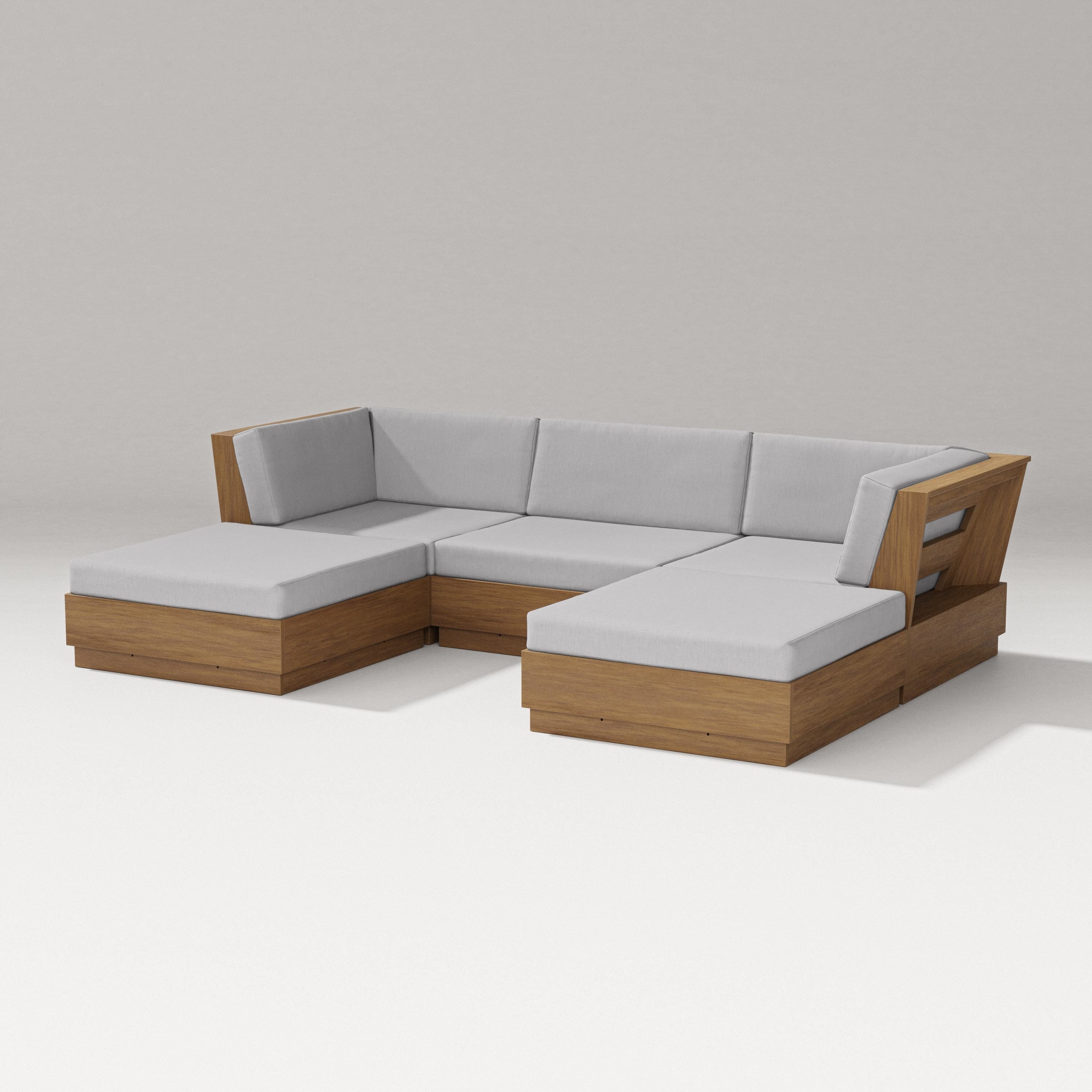 PW Designer Series Elevate Double Chaise Sectional in Natural / Granite