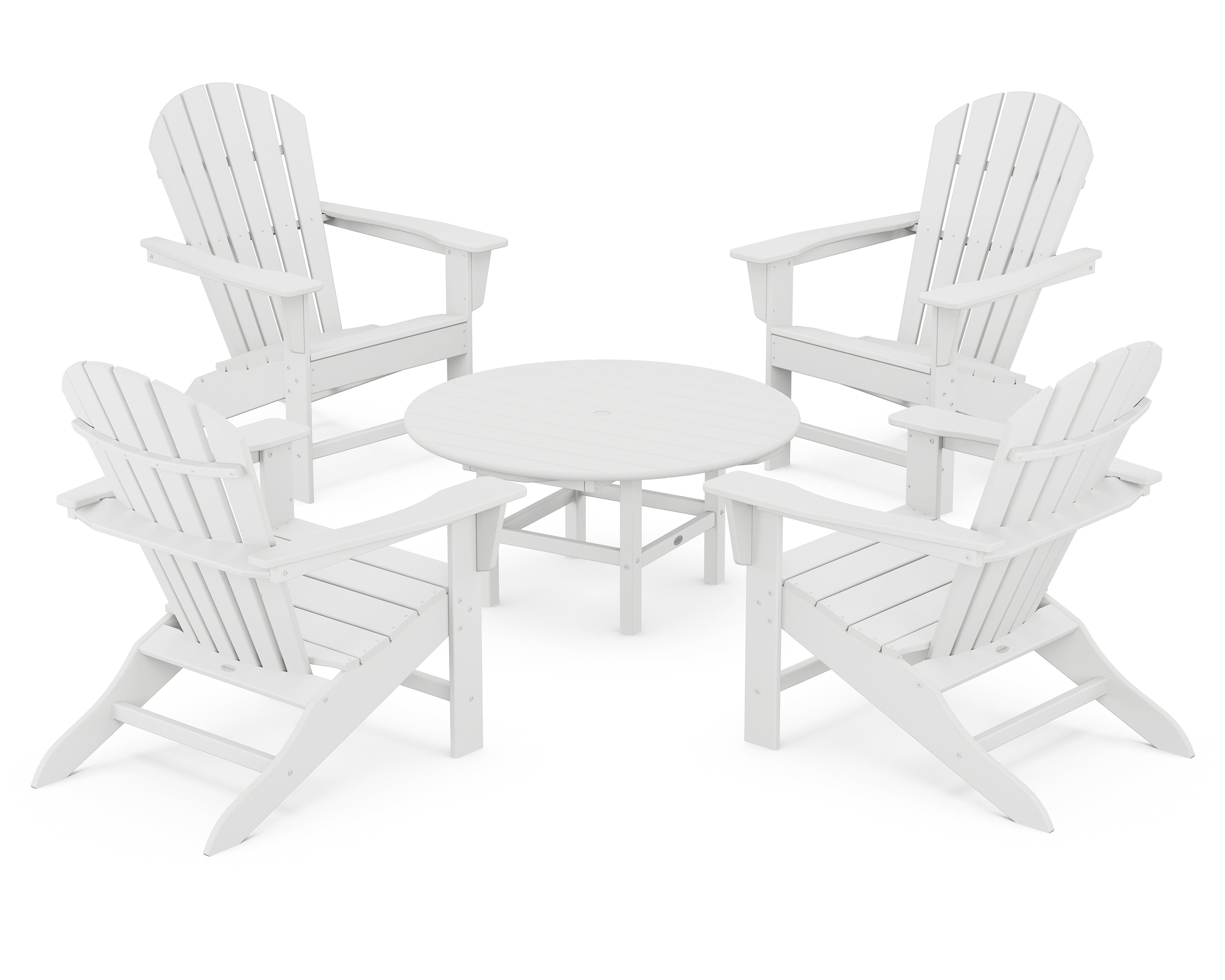 POLYWOOD® South Beach 5-Piece Conversation Group in White