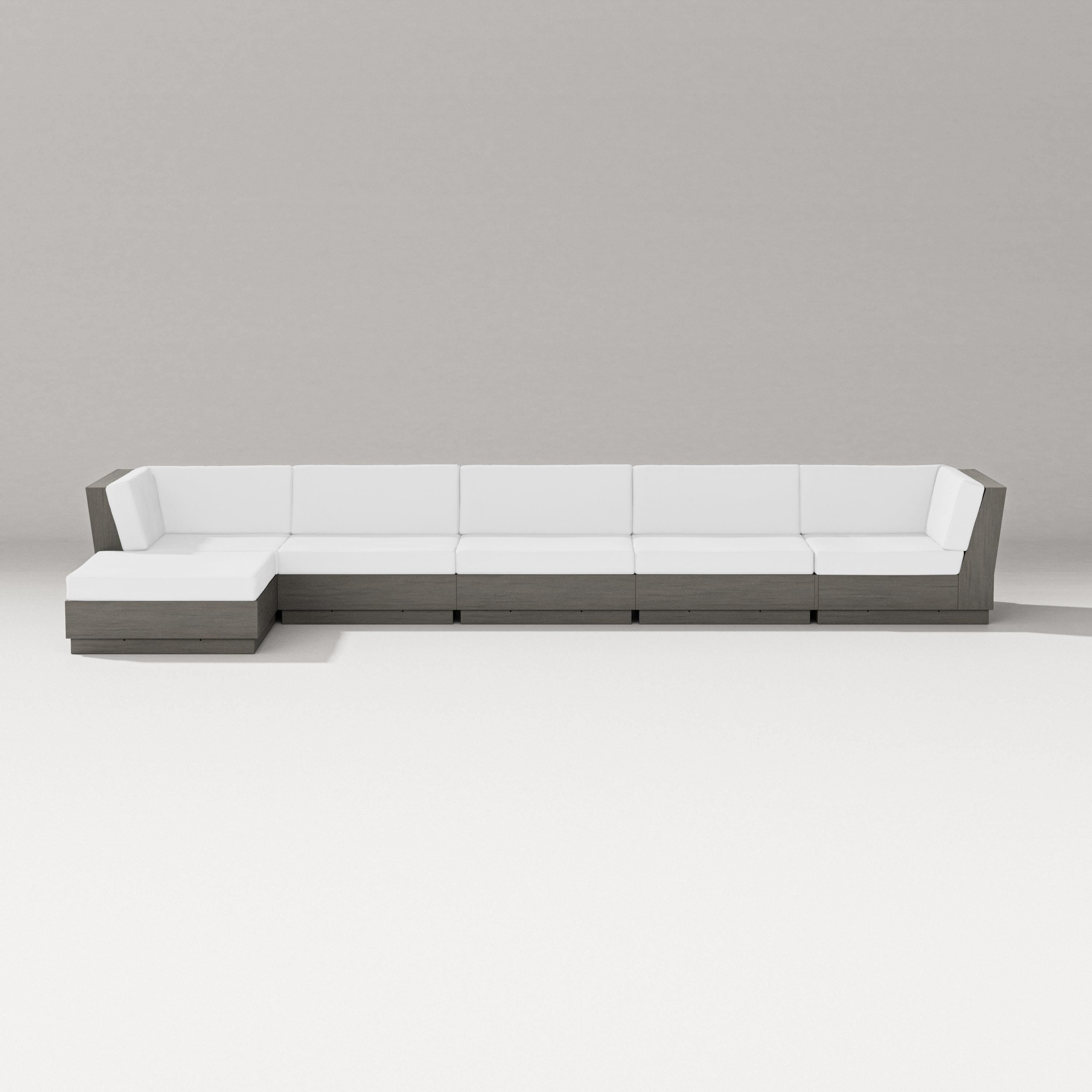 PW Designer Series Elevate 6-Piece Chaise Sectional in Driftwood / Natural