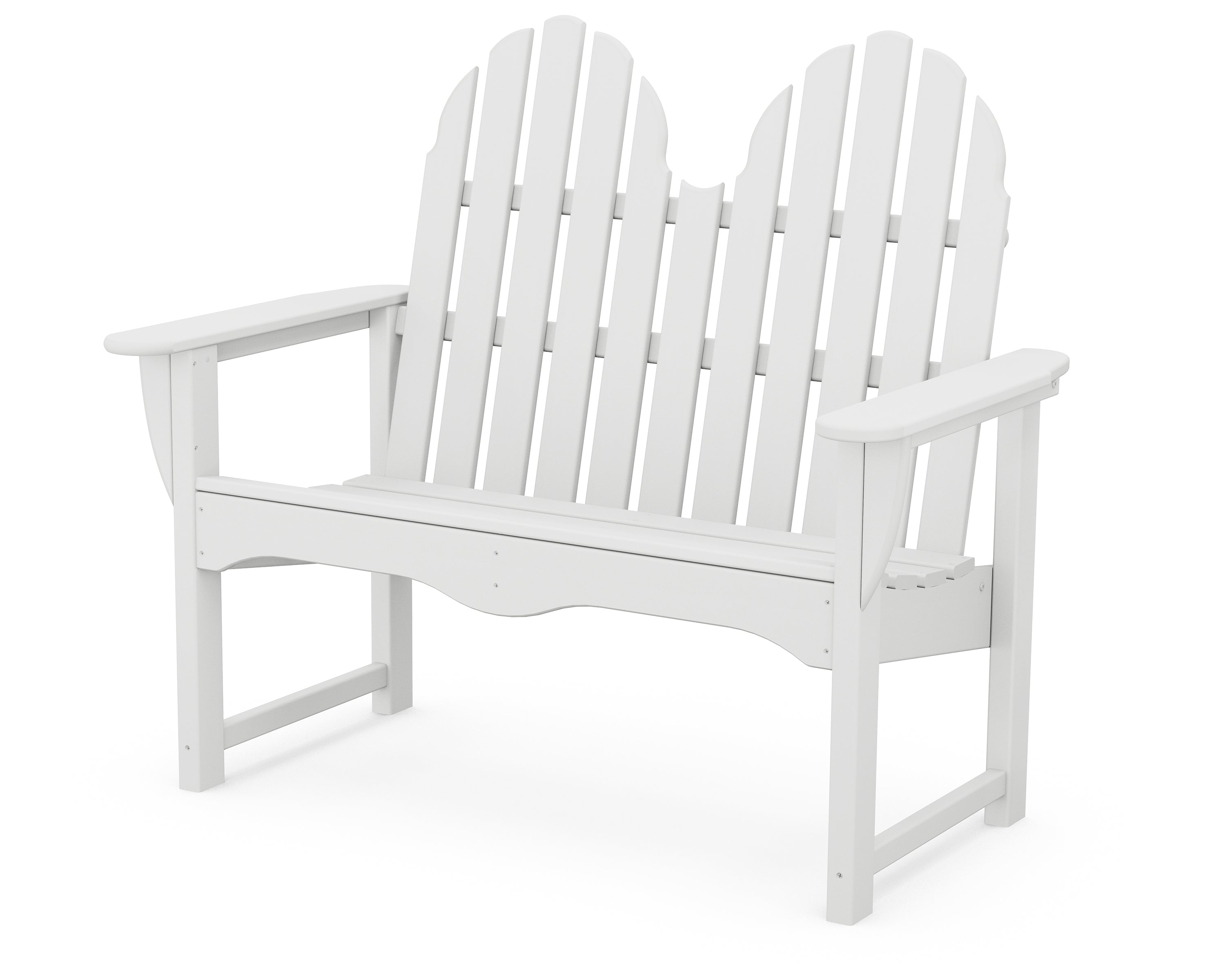 POLYWOOD® Classic Adirondack 48" Bench in White