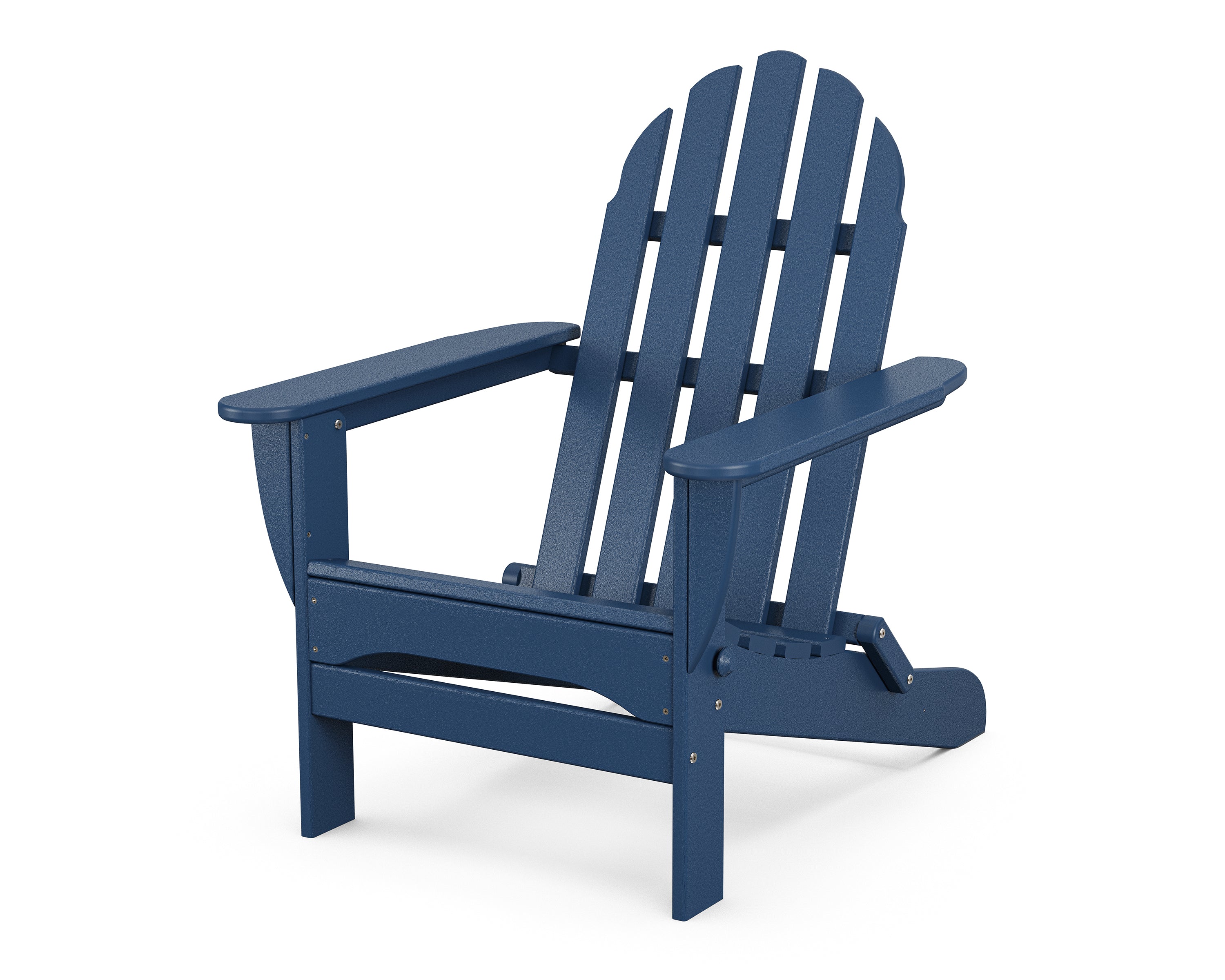 POLYWOOD Classic Folding Adirondack Chair in Navy