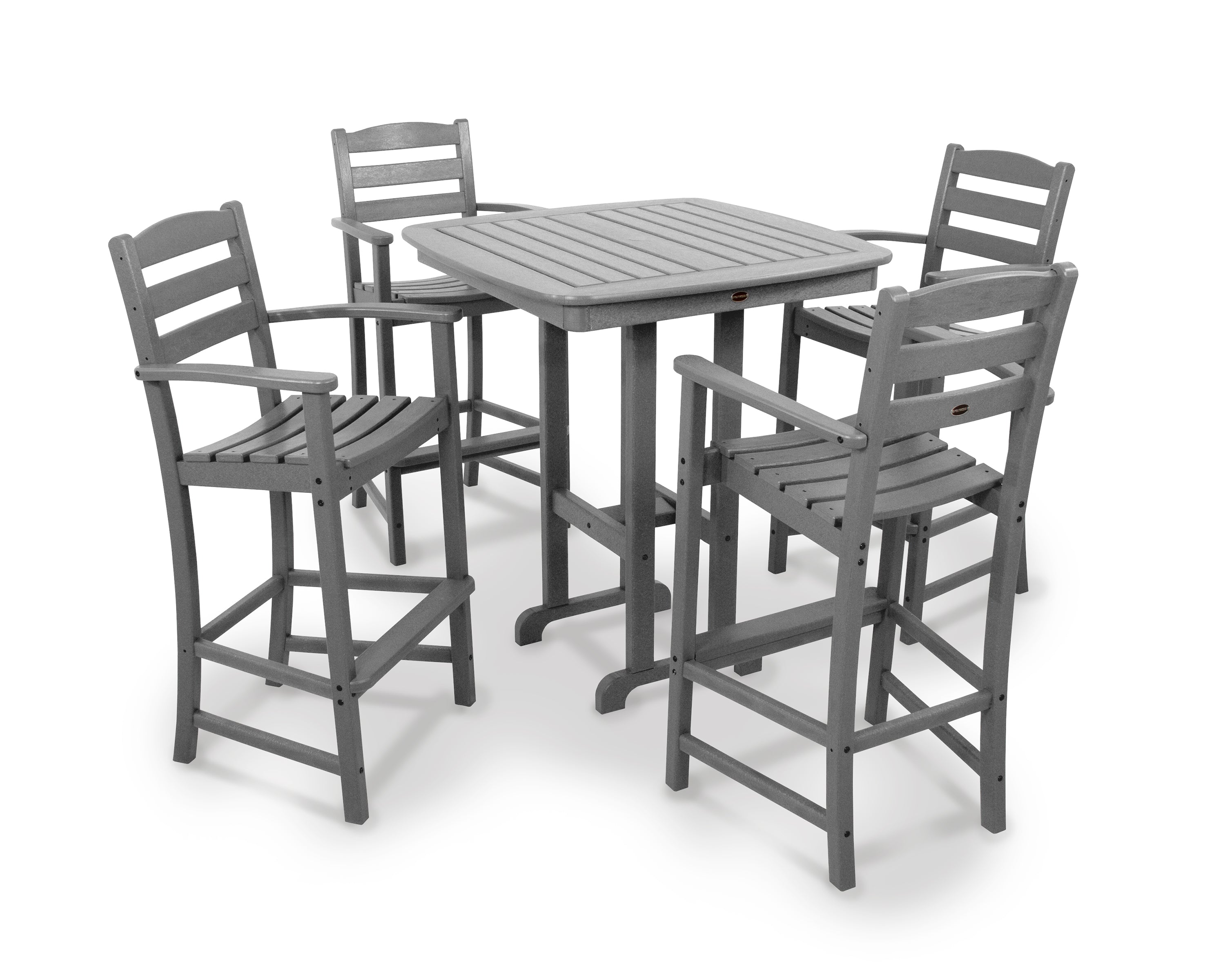 POLYWOOD® La Casa Café 5-Piece Bar Set in Slate Grey