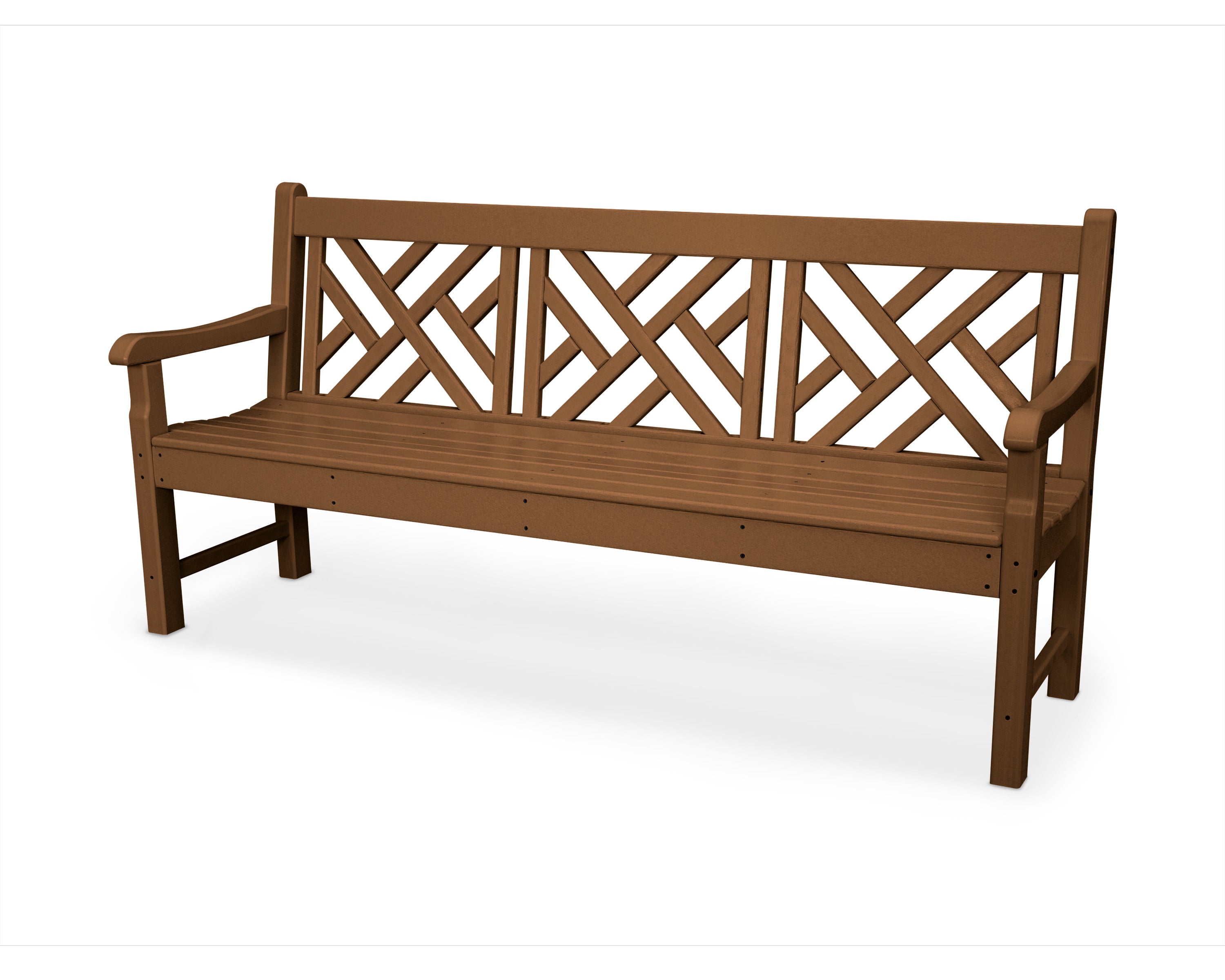 POLYWOOD® Rockford 72" Chippendale Bench in Teak