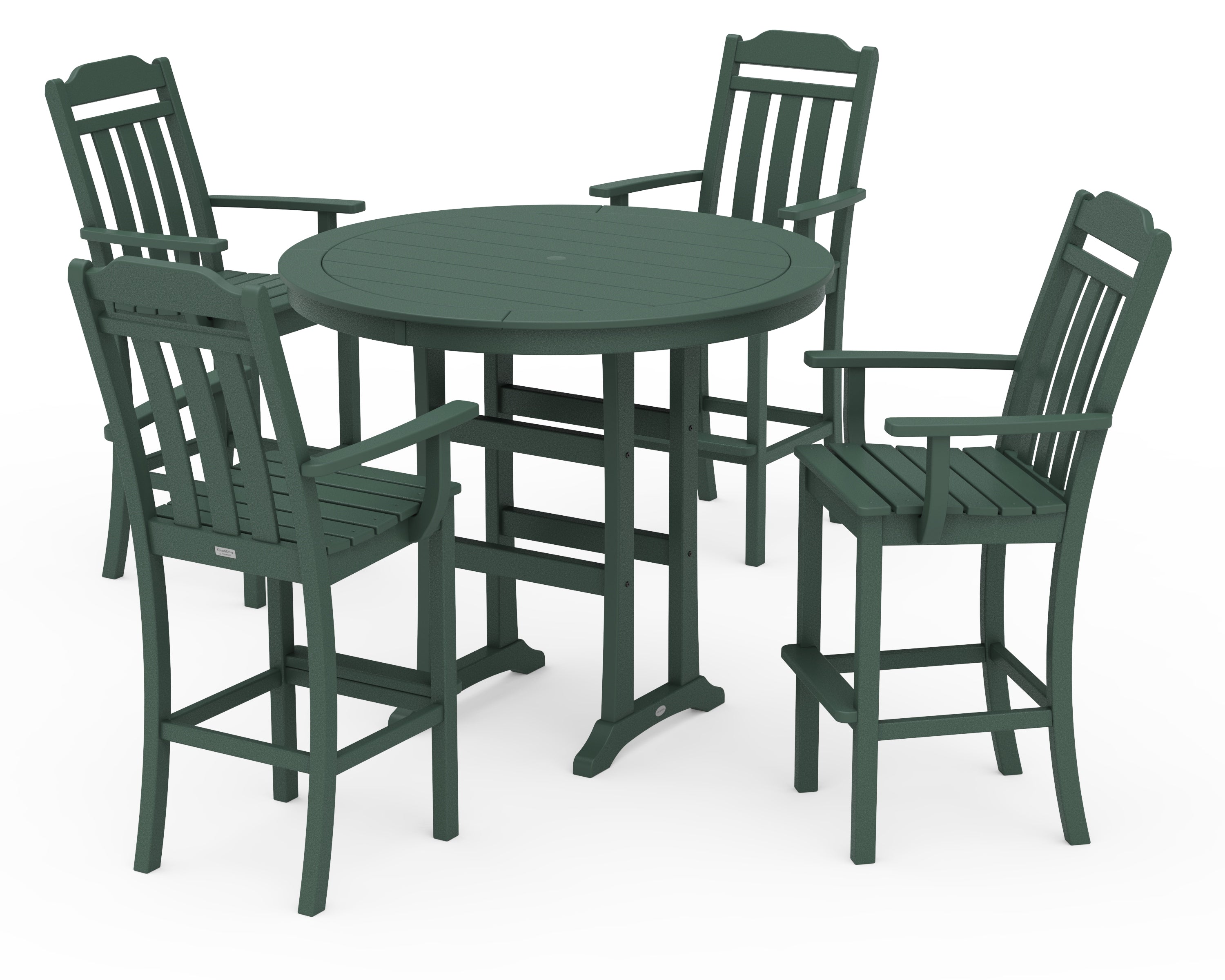 Country Living Cottage 5-Piece Round Bar Set in Green