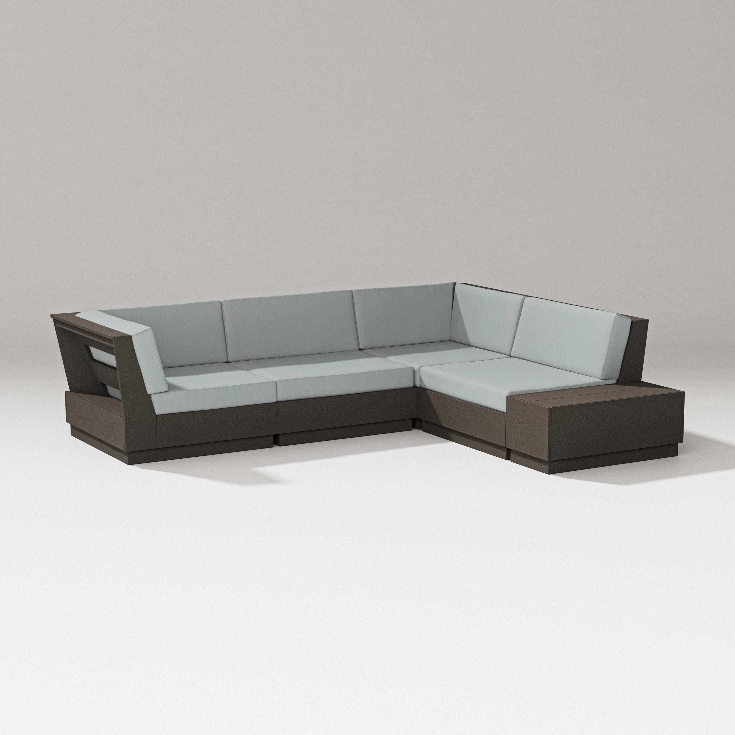 PW Designer Series Elevate Corner Sectional in Vintage Coffee / Spa