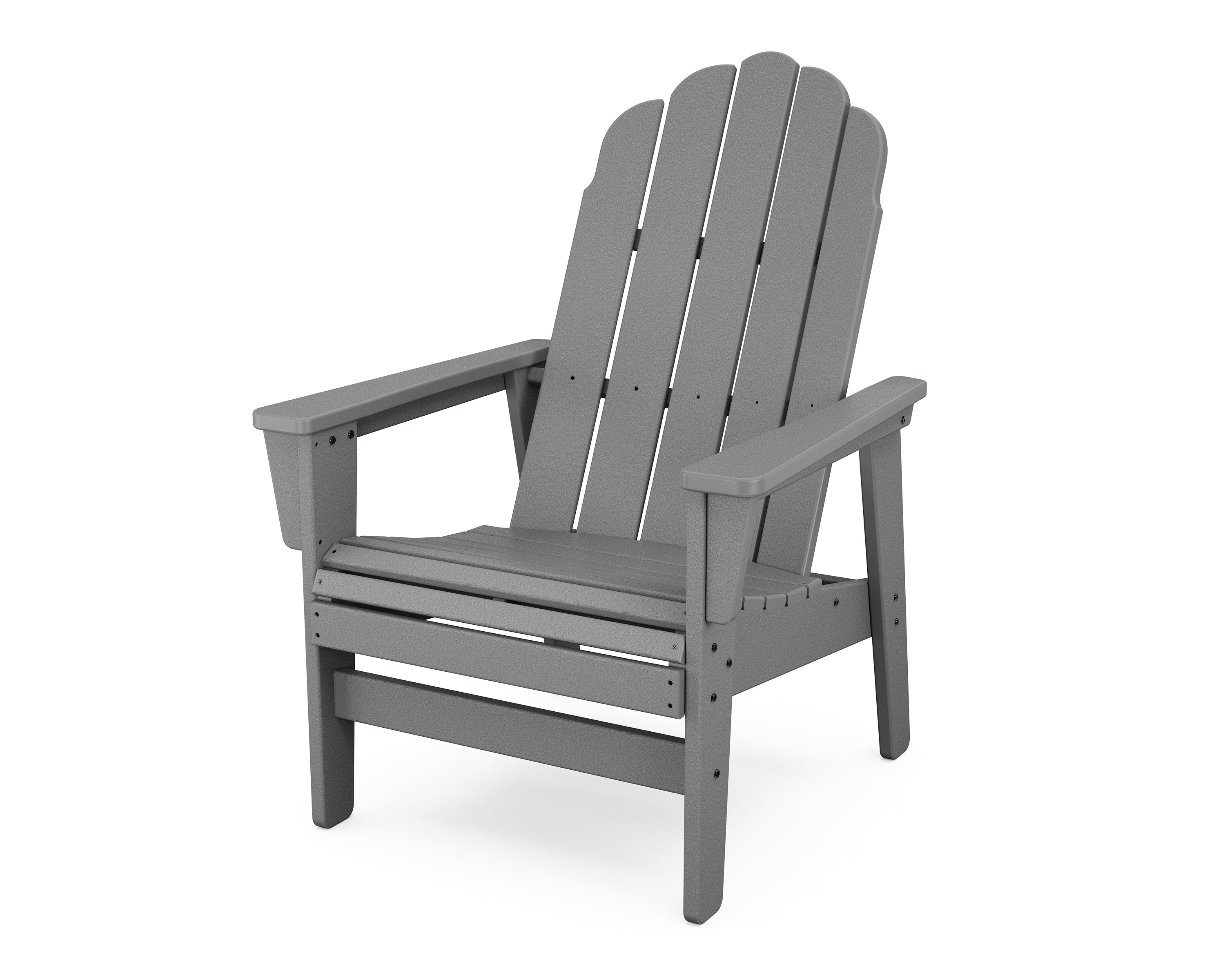 POLYWOOD Vineyard Grand Upright Adirondack Chair in Slate Grey