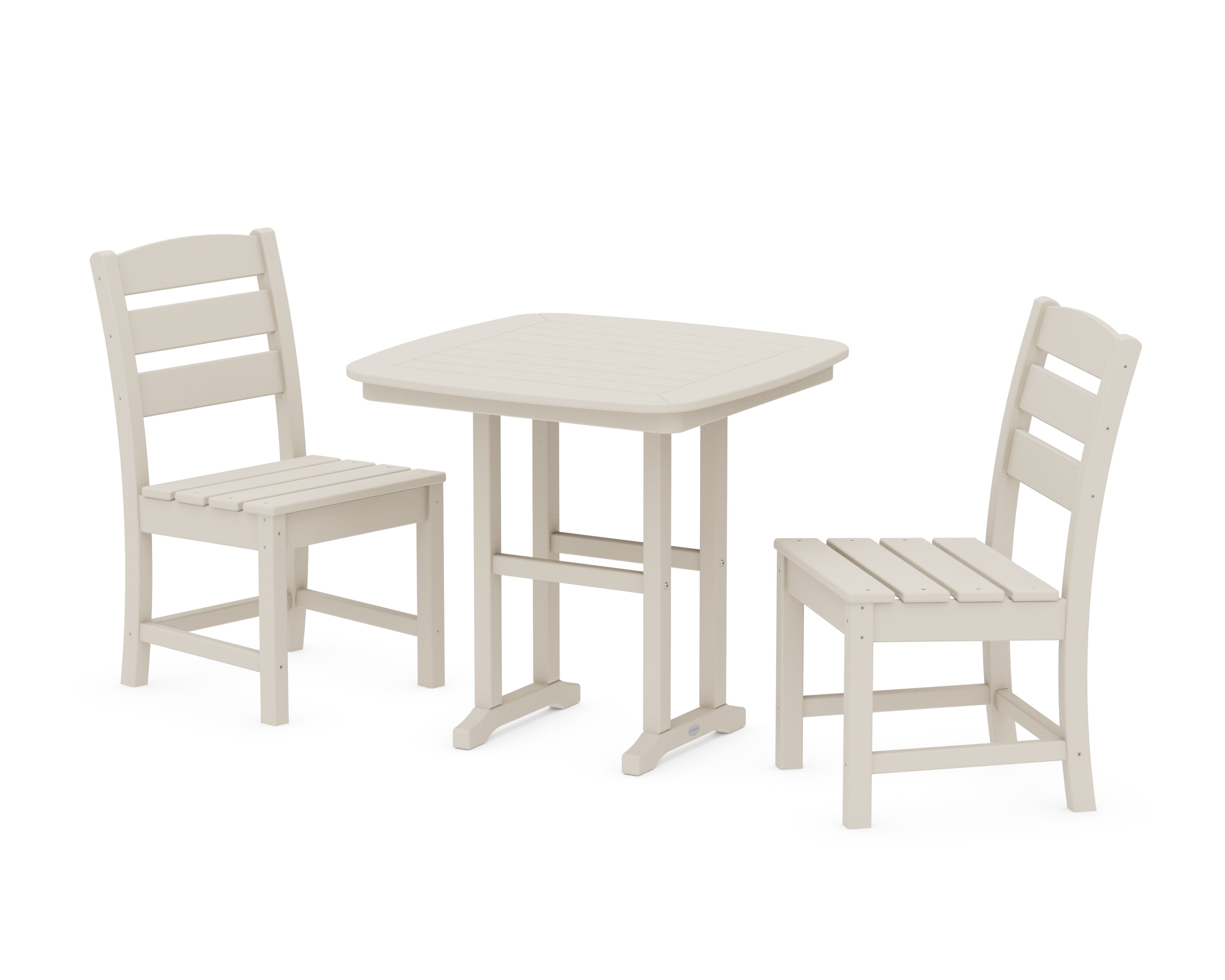 POLYWOOD Lakeside Side Chair 3-Piece Dining Set in Sand