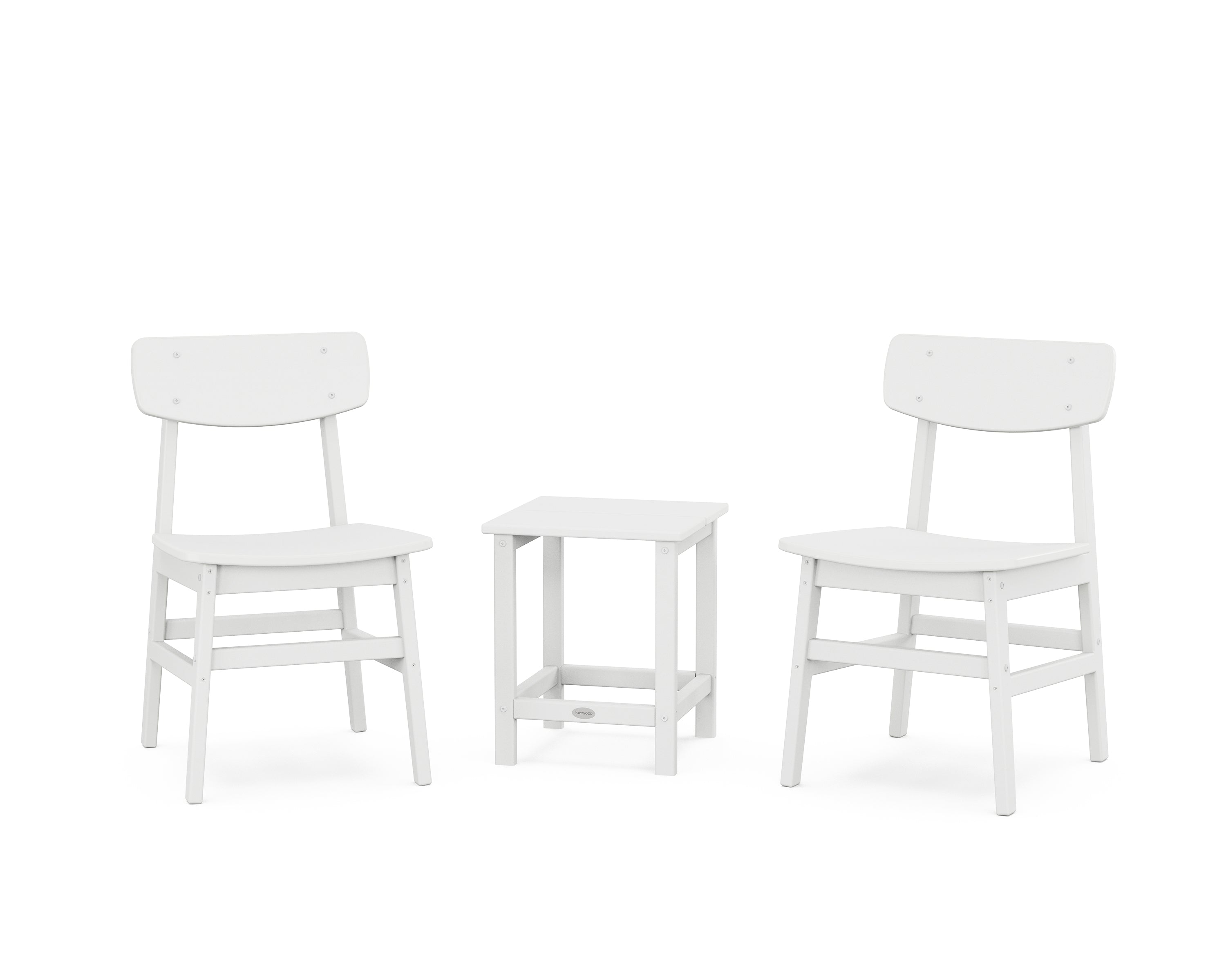 POLYWOOD Modern Studio Urban Chair 3-Piece Seating Set in White