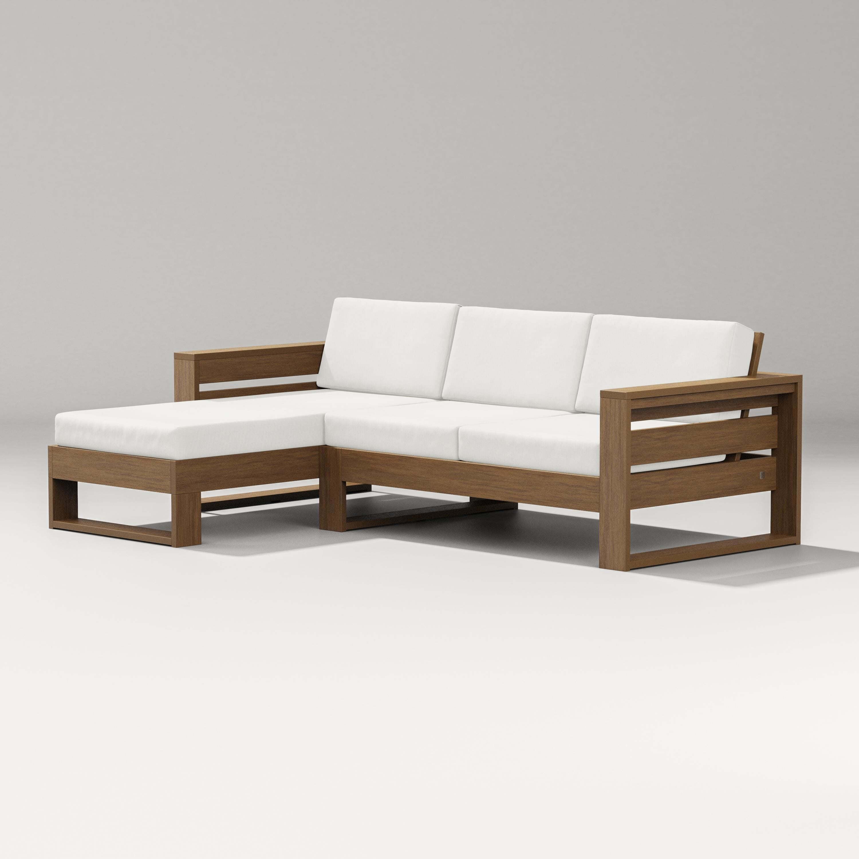 PW Designer Series Latitude Left Chaise Sectional in Natural / Natural Linen