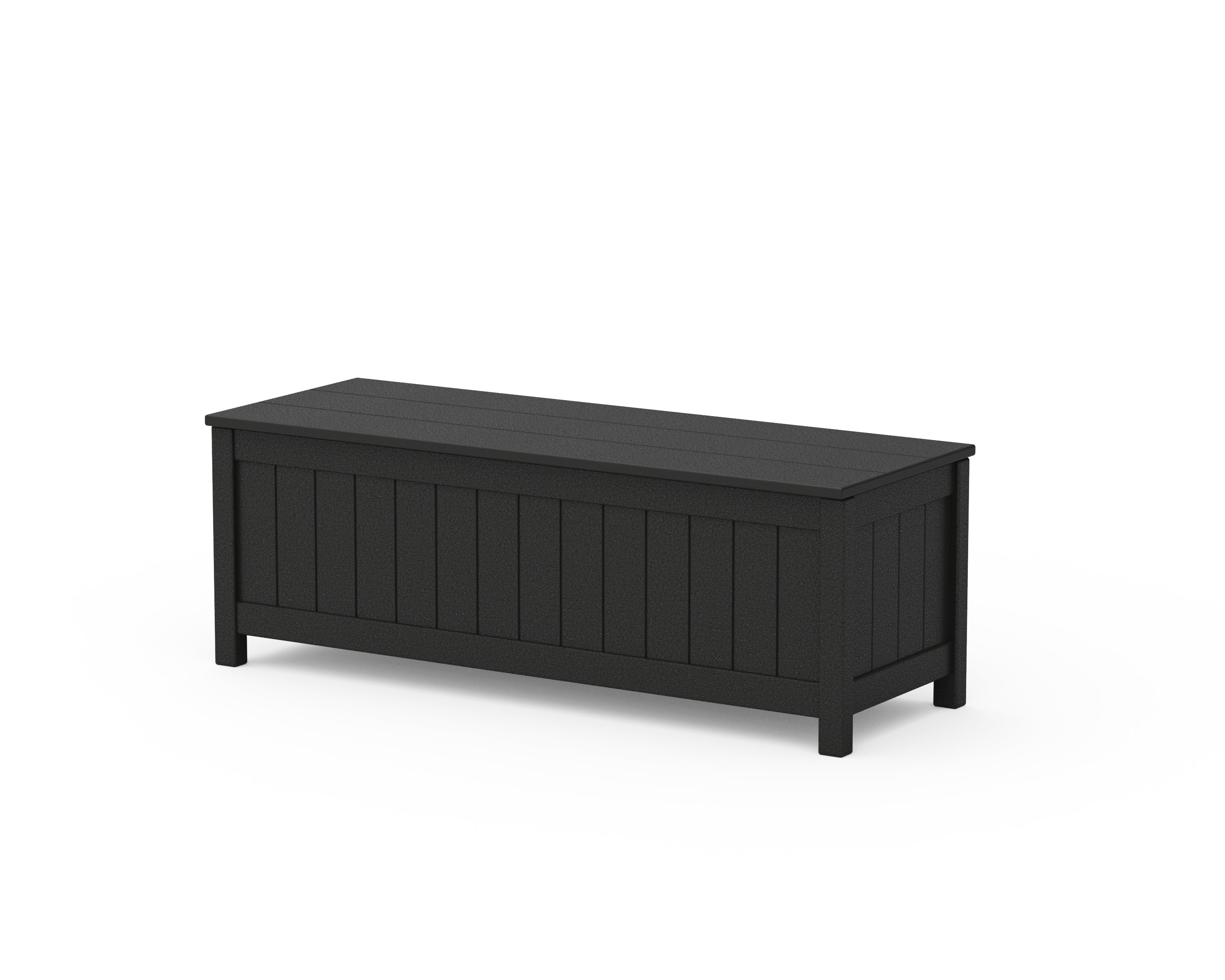POLYWOOD Vineyard 48” Storage Bench in Black