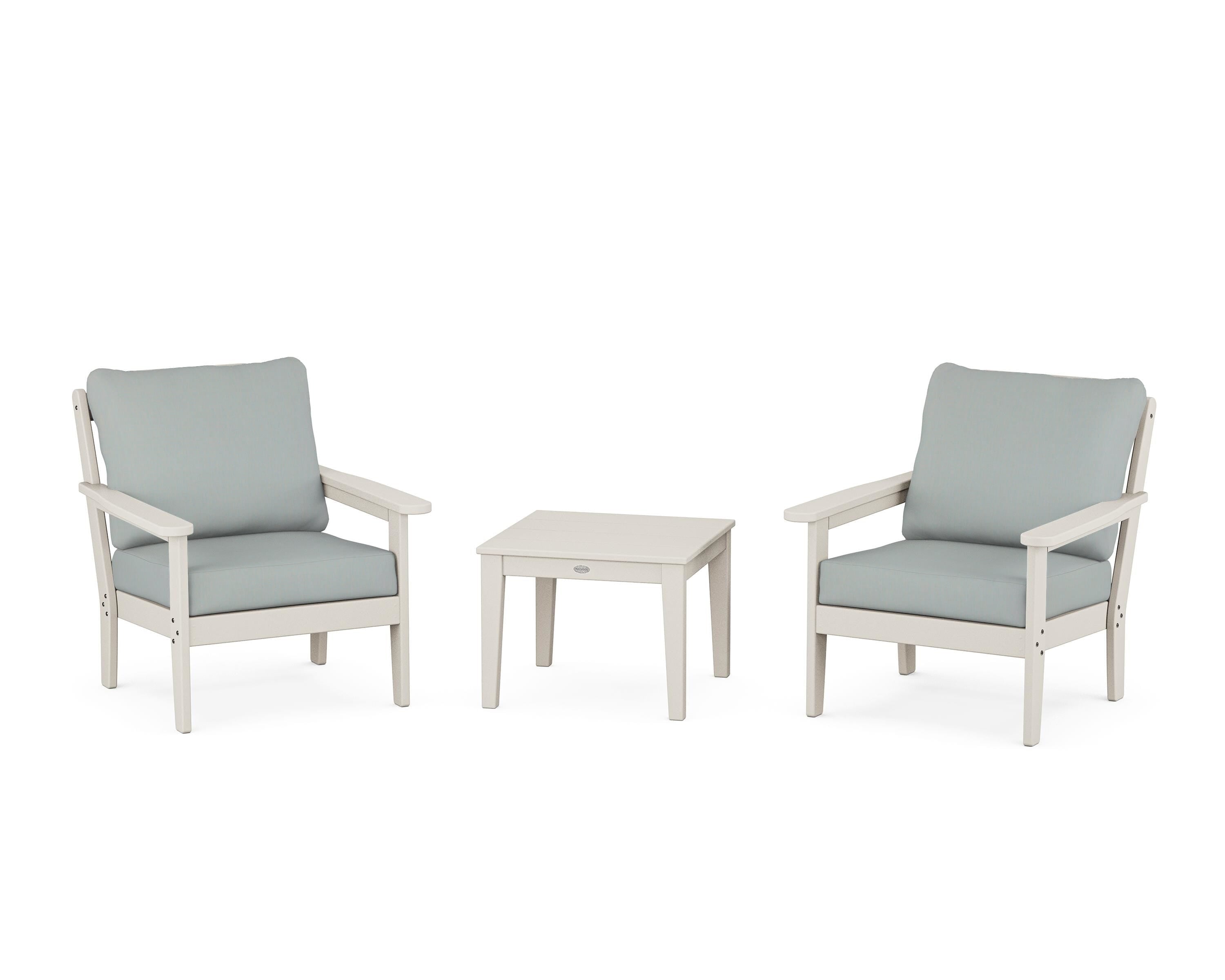 Country Living Cottage 3-Piece Deep Seating Set in Sand / Spa